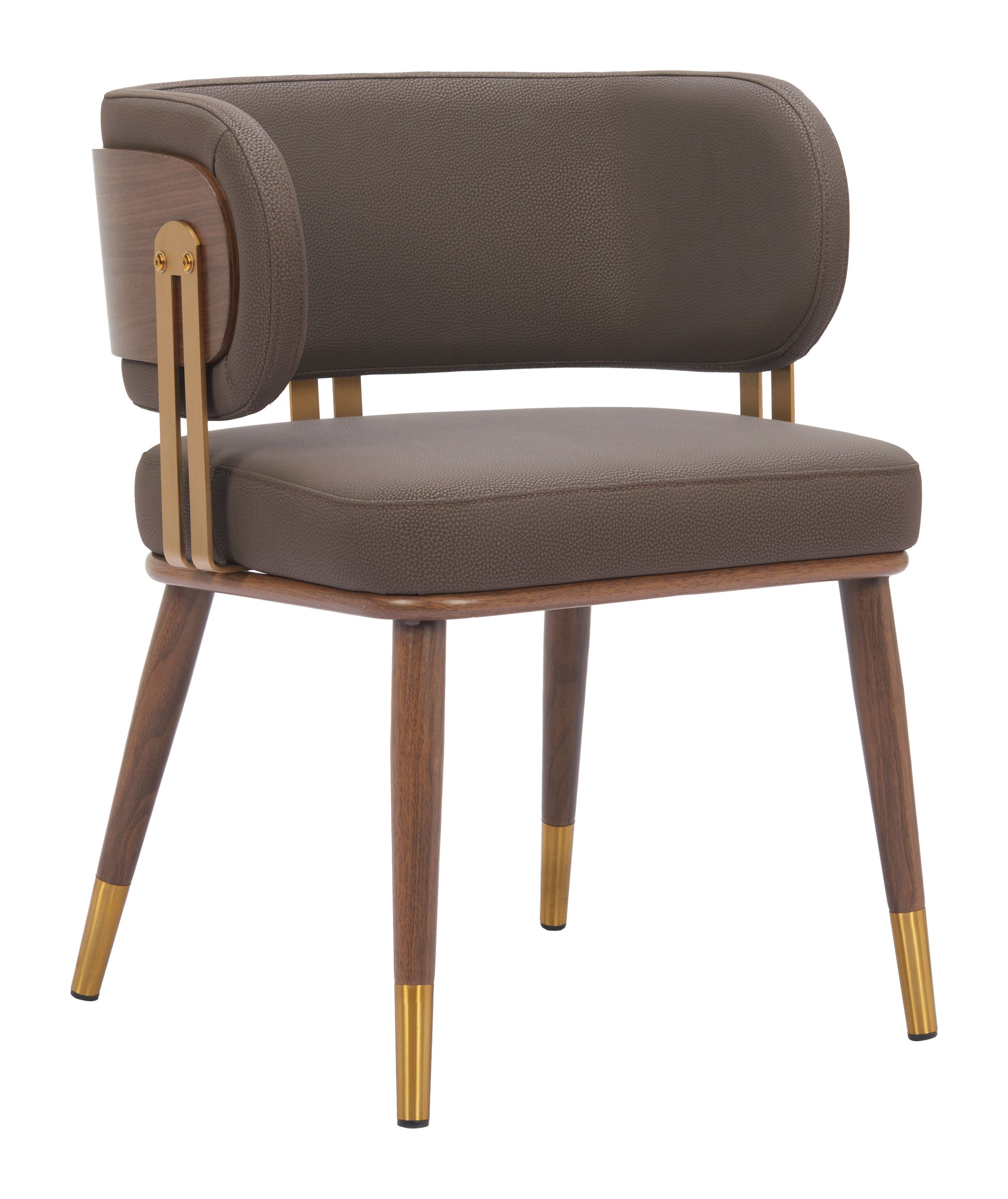 Brew Dining Chair Brown & Walnut - 6