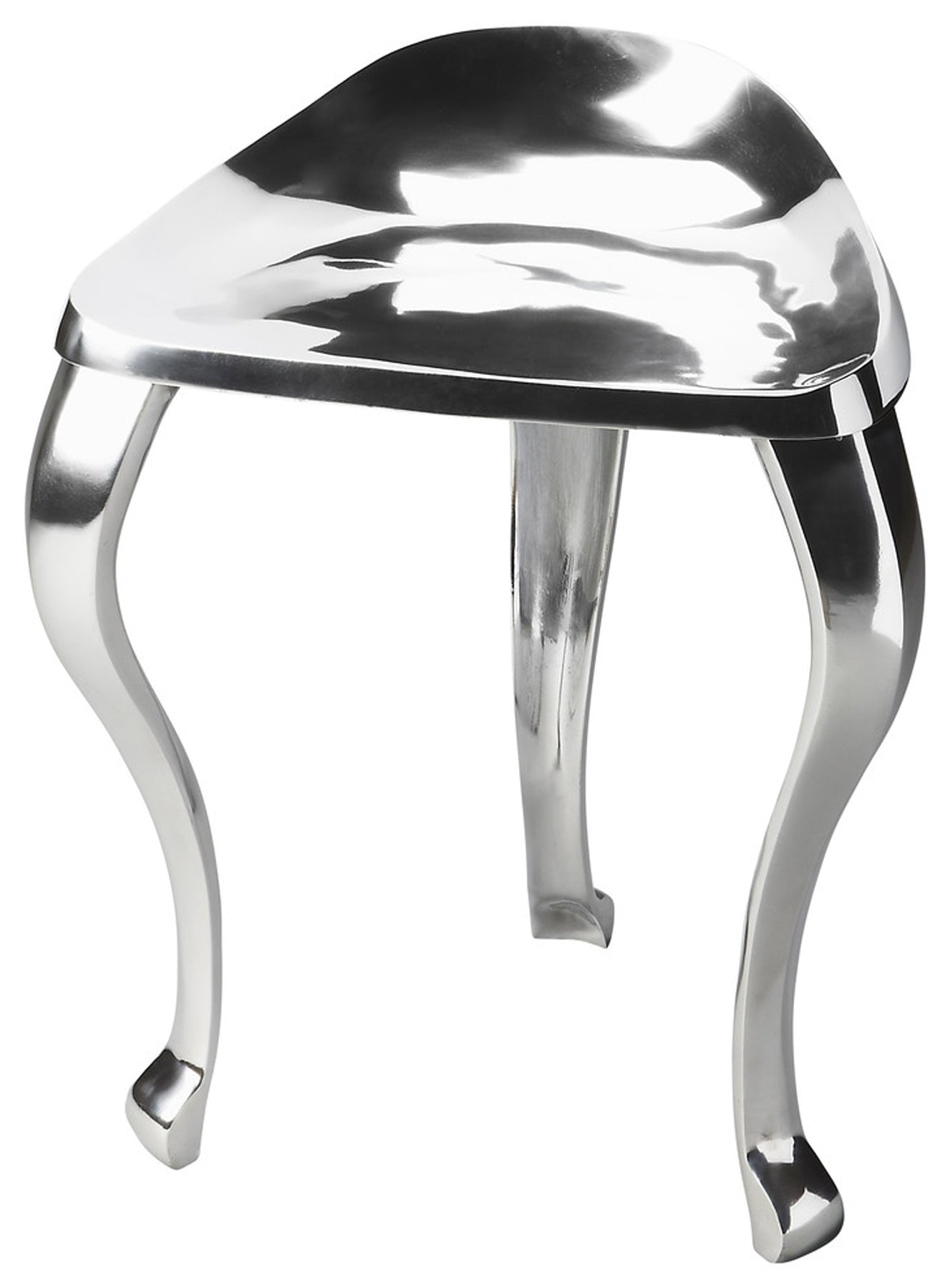 Tripod Metal 16.25"W Stool in Silver 3138025