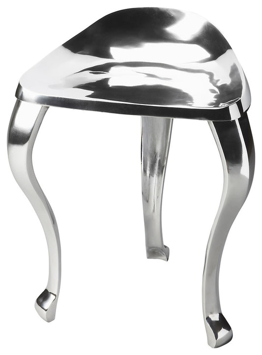 Tripod Metal 16.25"W Stool in Silver 3138025