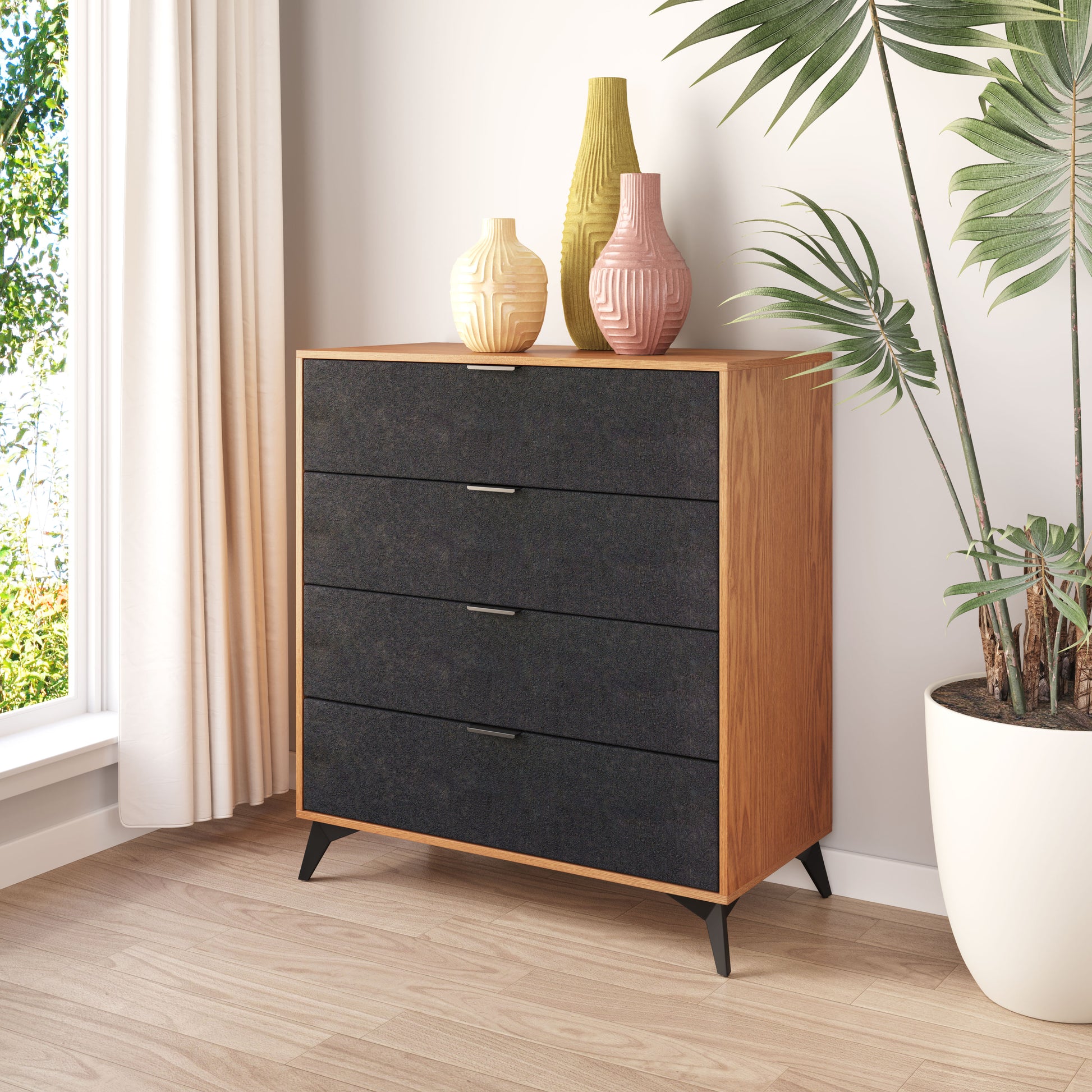 Zarif Chest Black & Walnut - 10