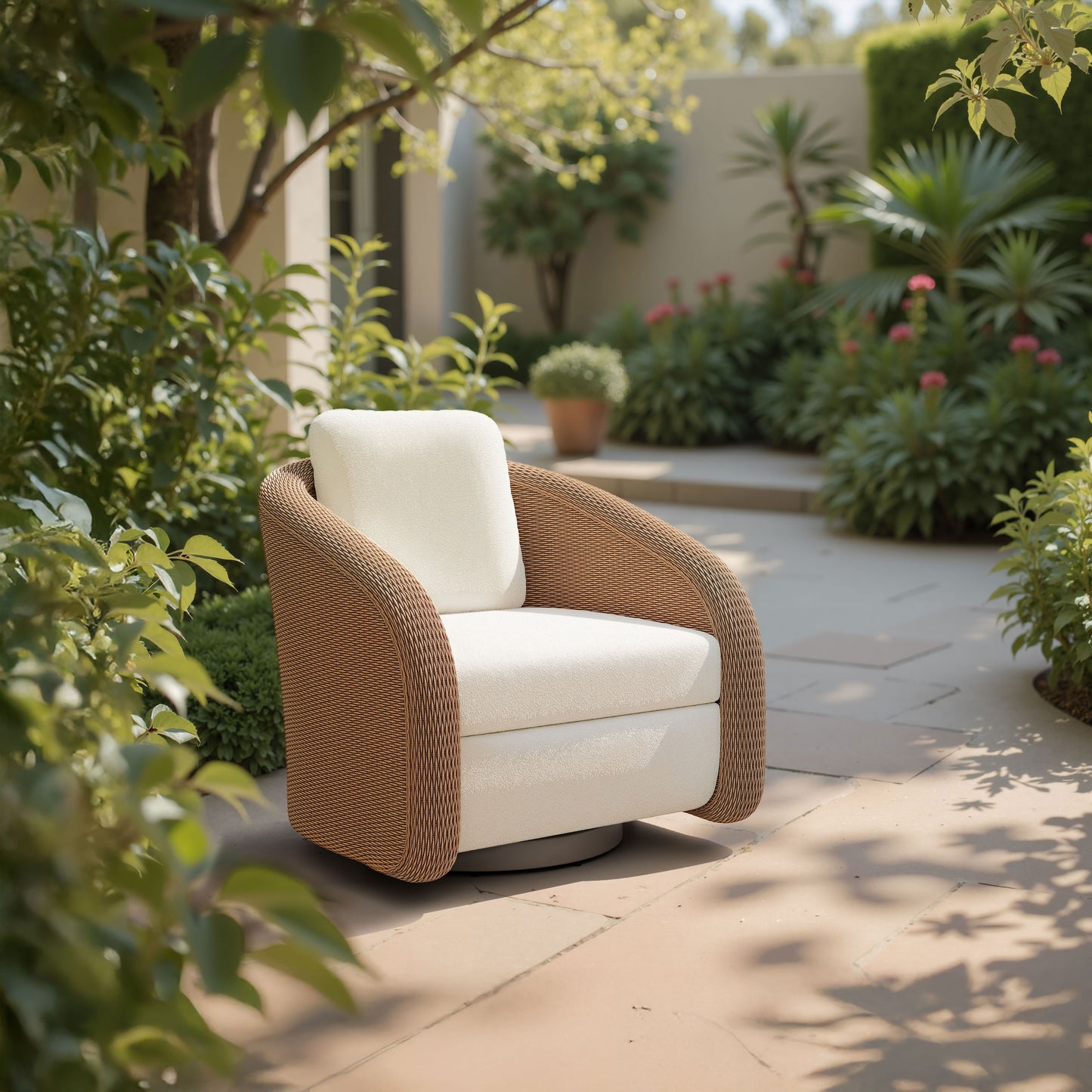Solara Swivel Chair Ivory - 9