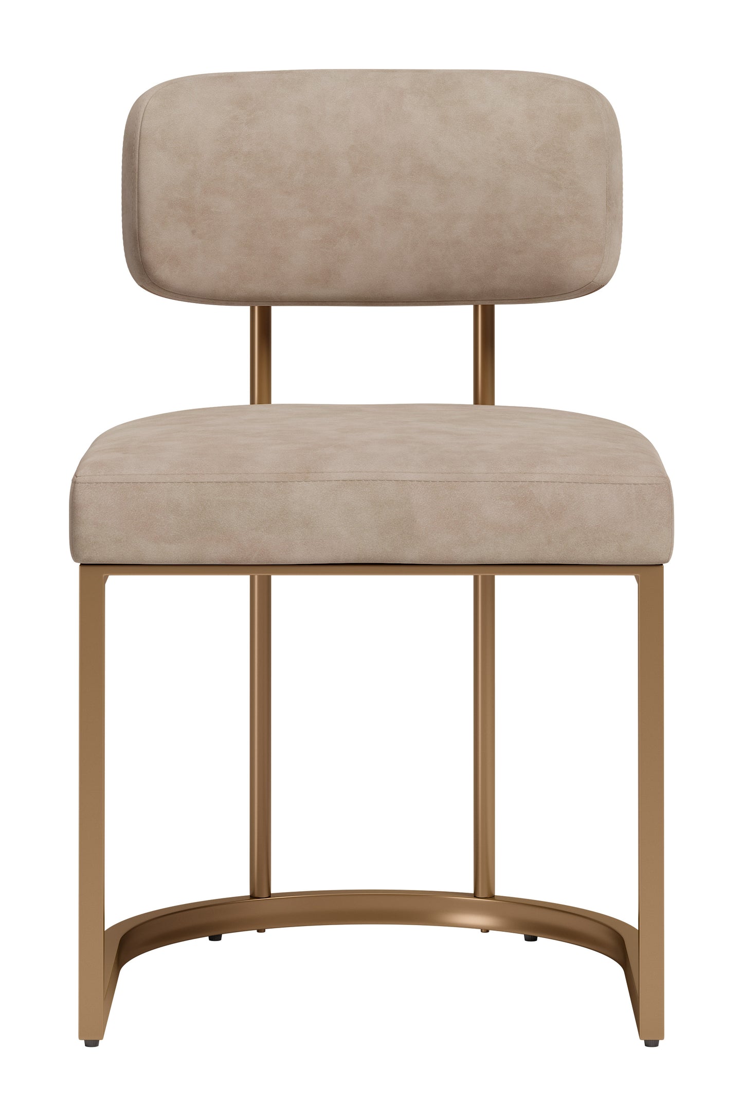 Velar Dining Chair (Set of 2) Beige & Bronze - 3