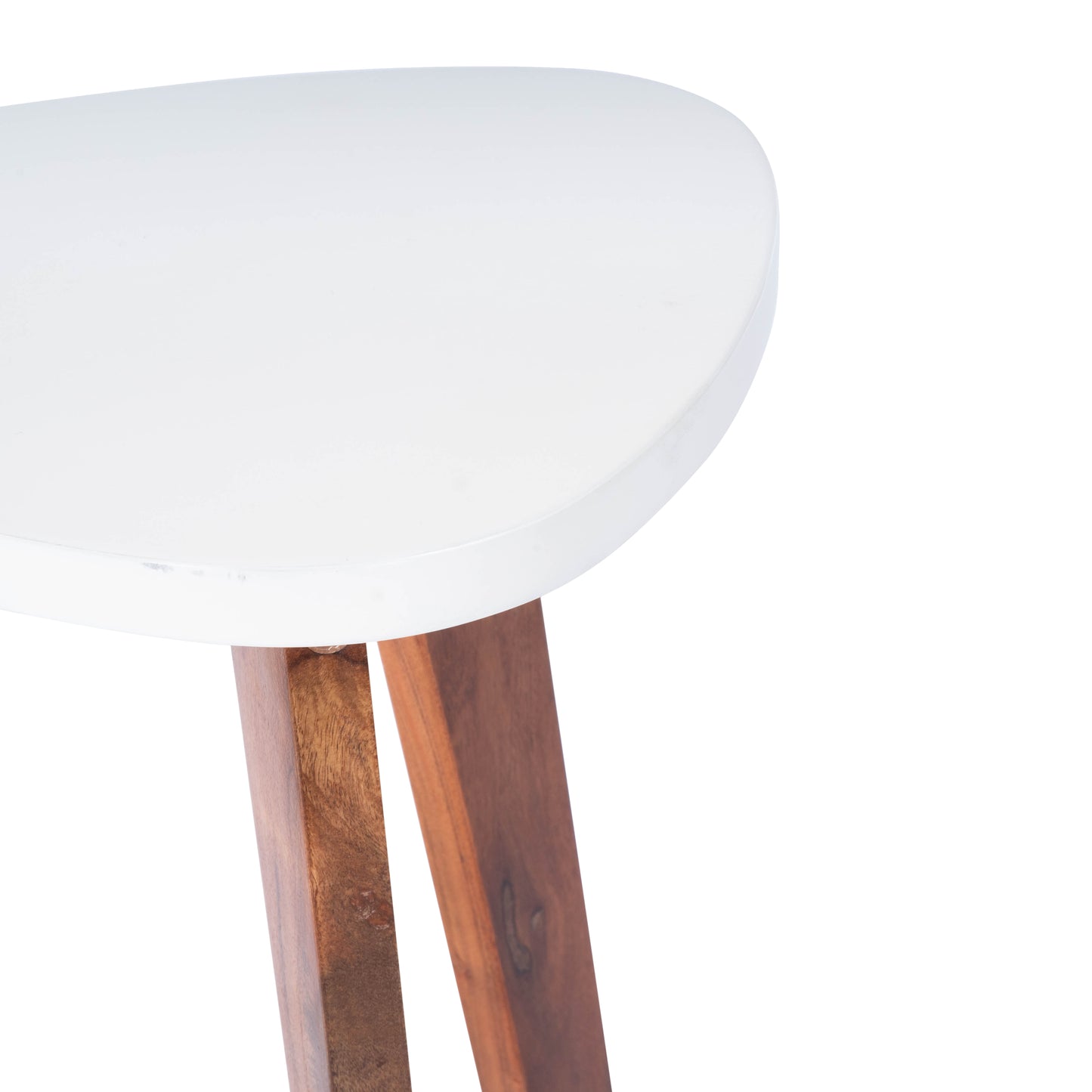 Del Mar Contemporary Side Table in White 3303140