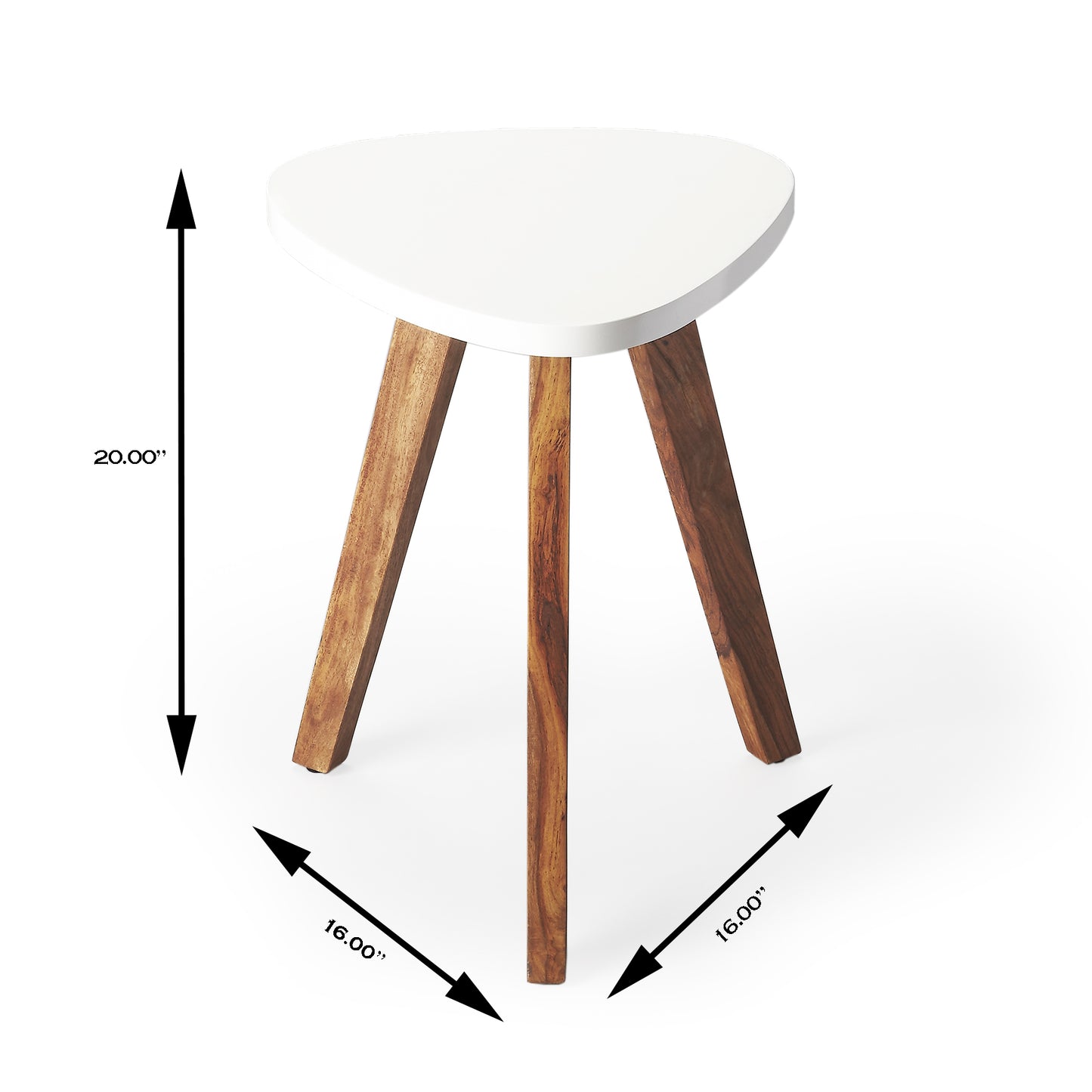 Del Mar Contemporary Side Table in White 3303140