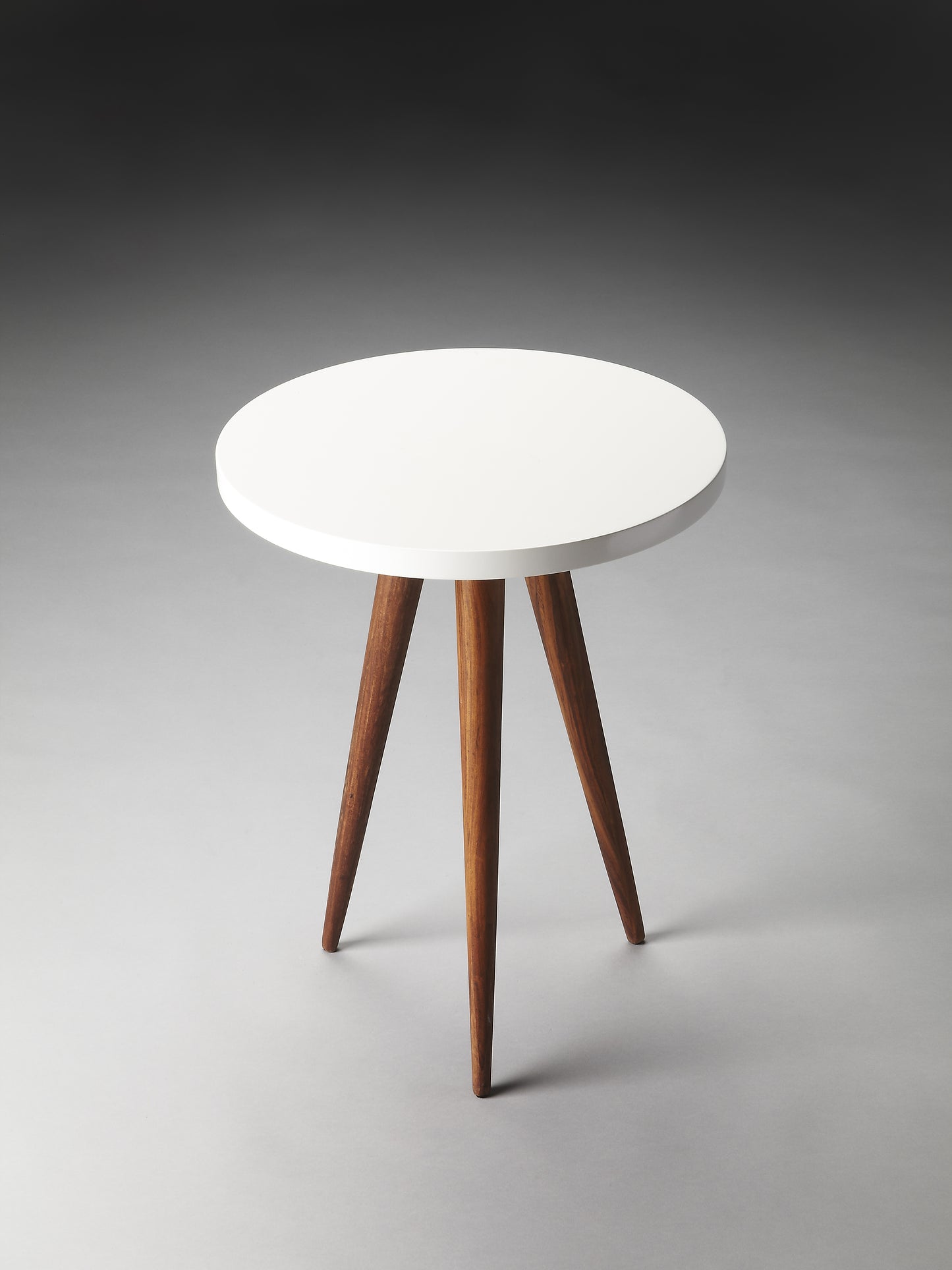 Butler Specialty Company Carlsbad 15.75 in. W Round Wood Contemporary Single Piece Bunching Side Table, Multi-Color