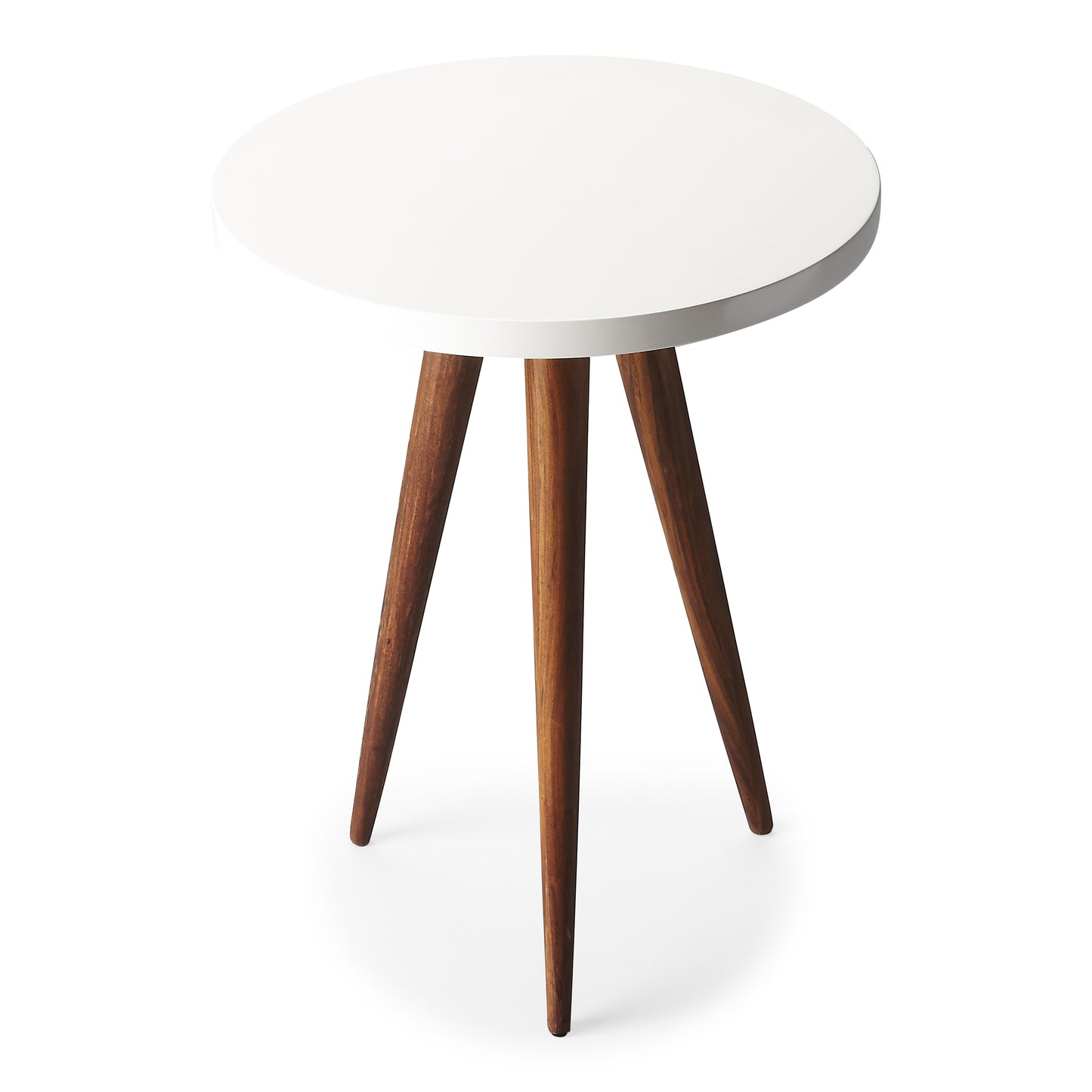 Butler Specialty Company Carlsbad 15.75 in. W Round Wood Contemporary Single Piece Bunching Side Table, Multi-Color