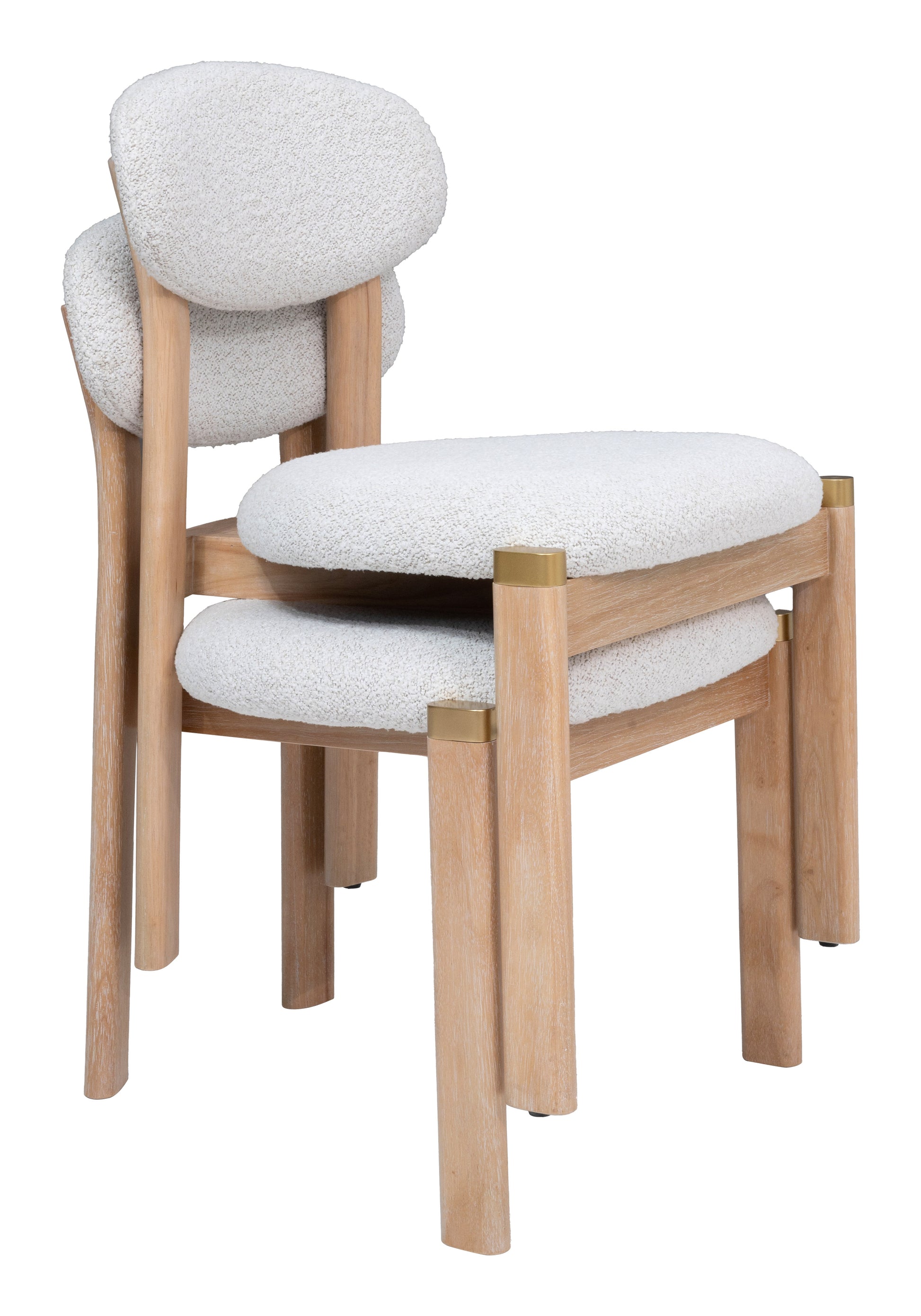 Rilou Dining Chair (Set of 2) White & Natural - 5