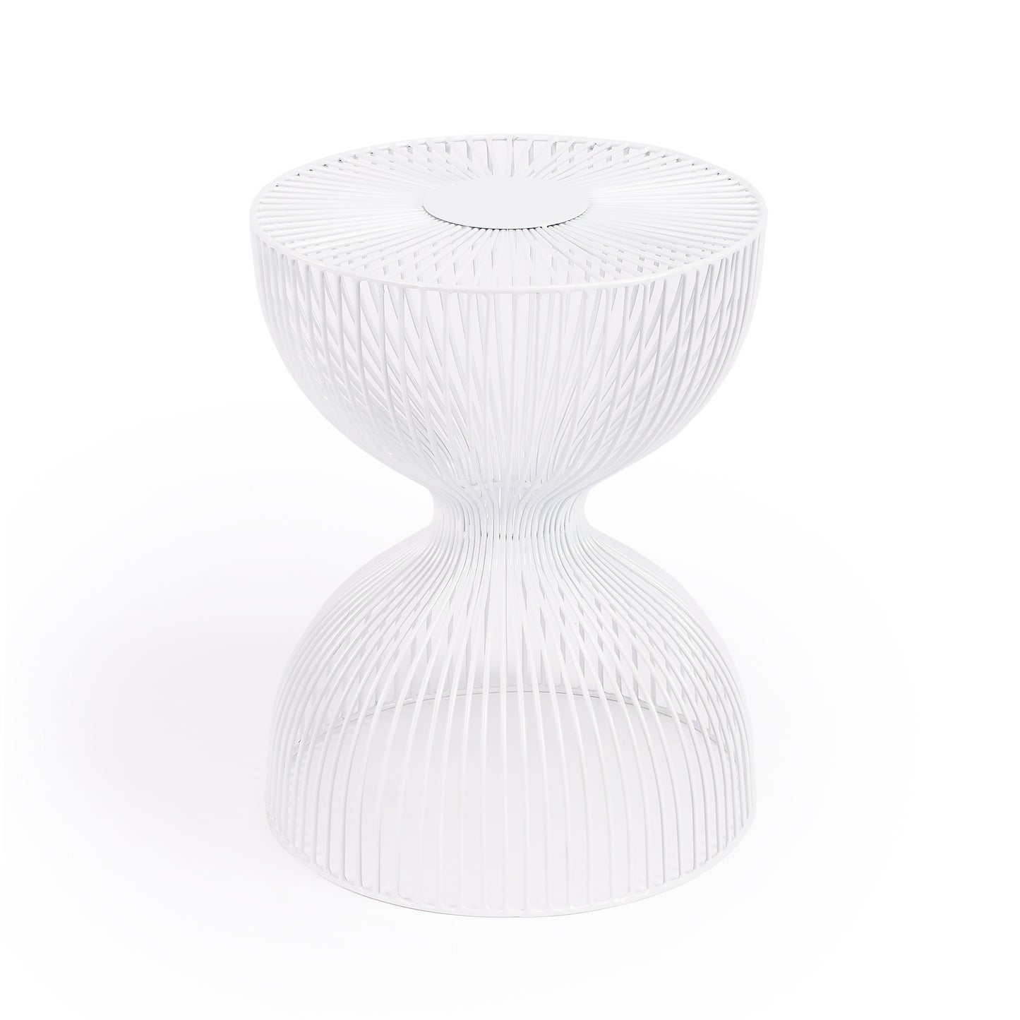 Butler Specialty Company Nicholas 14 in. W Round Metal Side Table, White