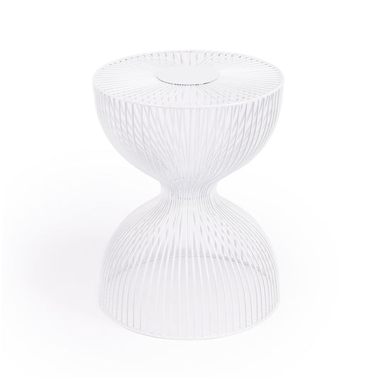 Butler Specialty Company Nicholas 14 in. W Round Metal Side Table, White