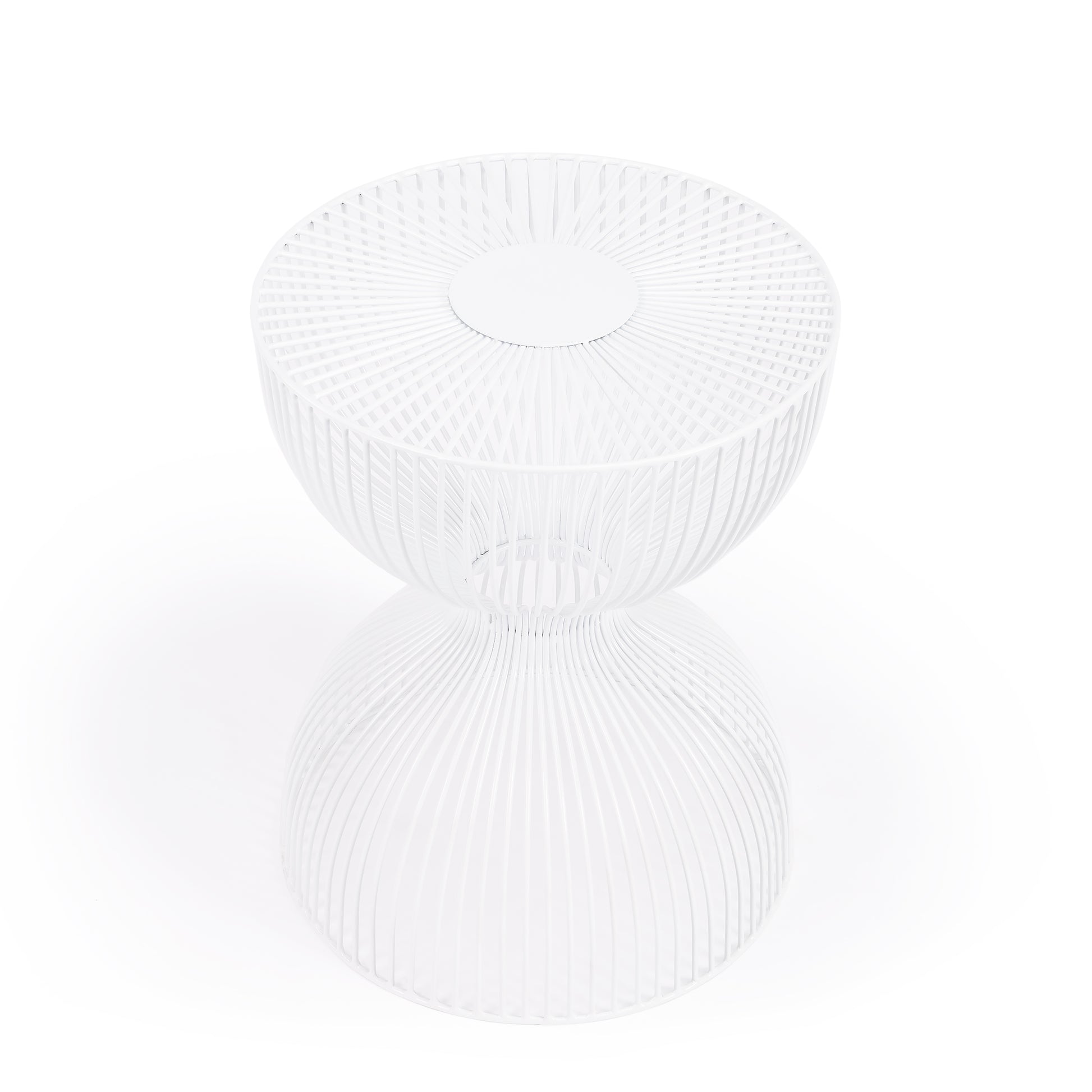 Butler Specialty Company Nicholas 14 in. W Round Metal Side Table, White