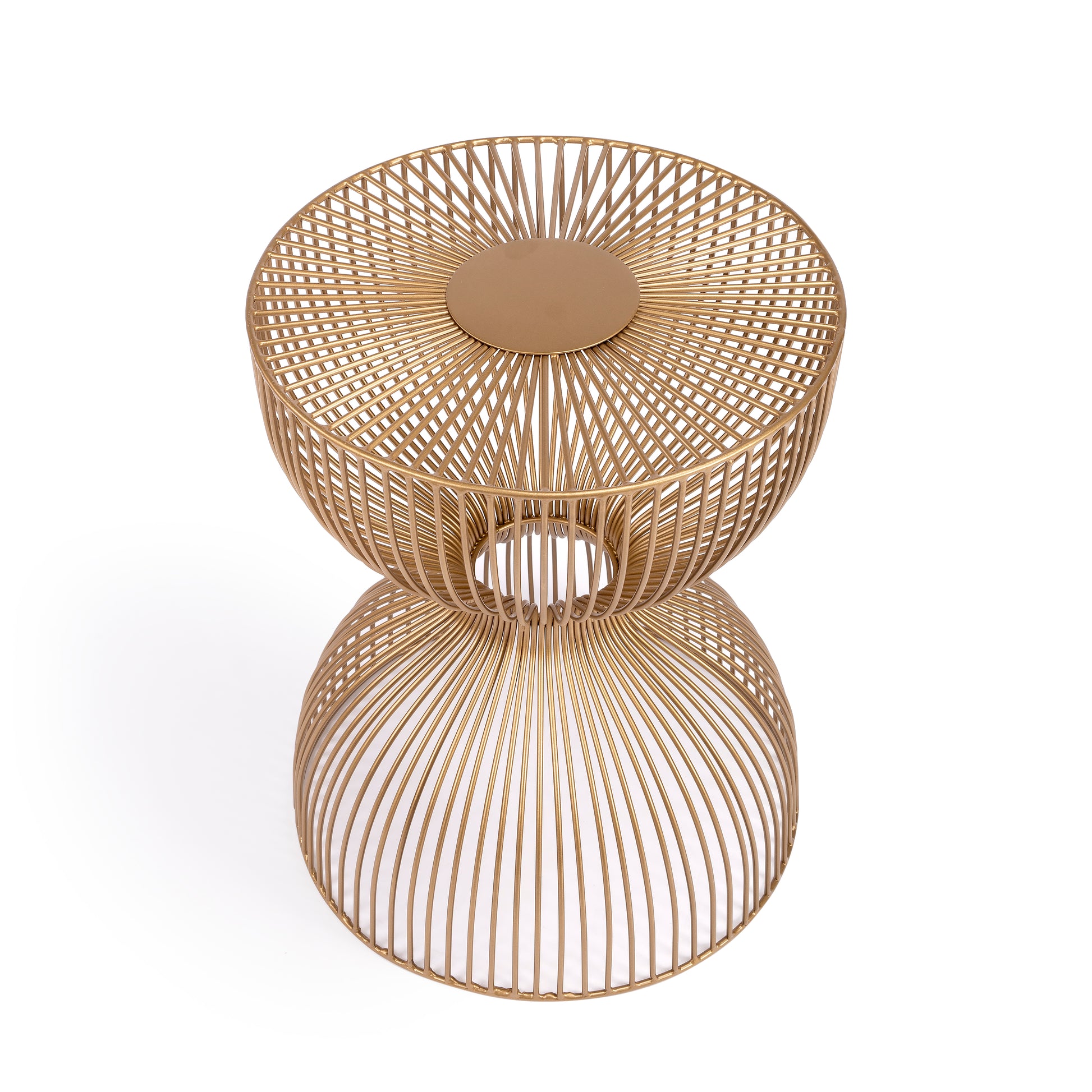Butler Specialty Company Nicholas 14 in. W Round Metal Side Table, Gold