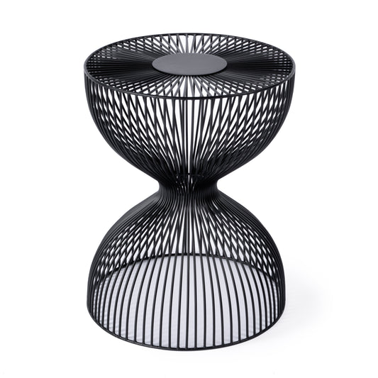 Butler Specialty Company Nicola 14 in. W Round Metal Outdoor Side Table, Black
