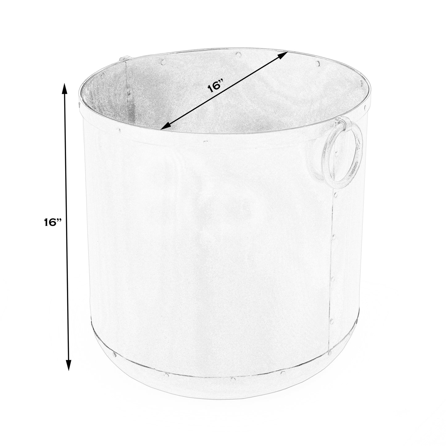 Butler Specialty Company Erie 16 in. W x 16 in. H Round Indoor Copper Planter, Copper