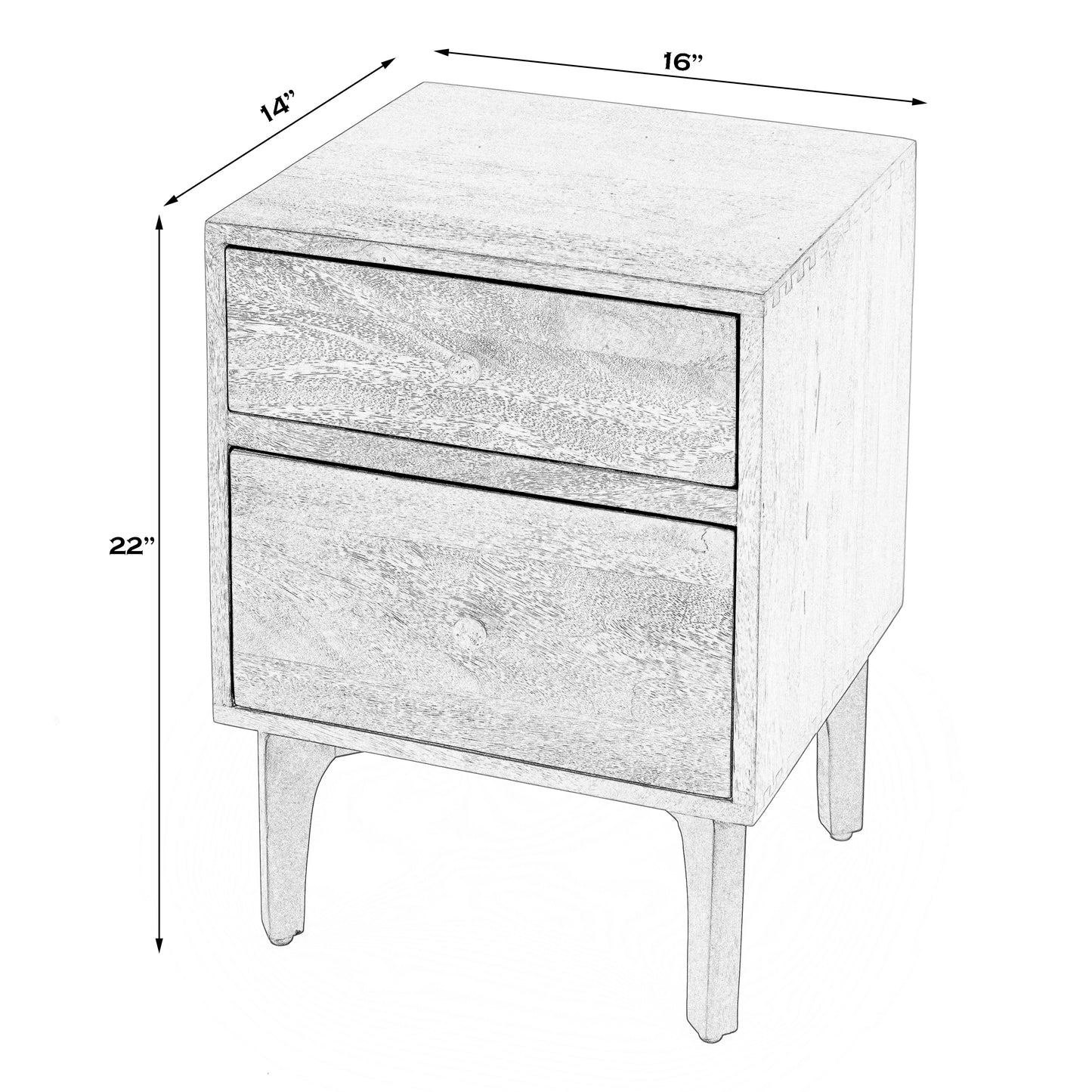 Nuance Loft End Table in Light Brown  3347140