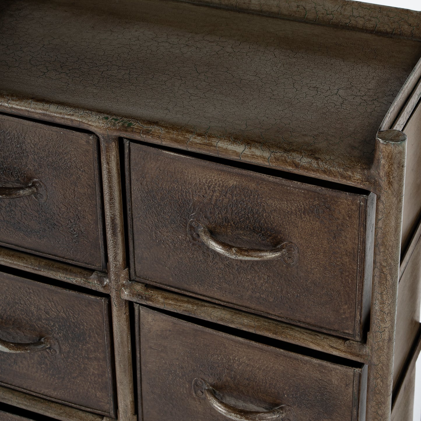 Butler Specialty Company Cameron 23 in. W Rectangular Iron Industrial Chic 6 Drawer Accent Chest, Bronze