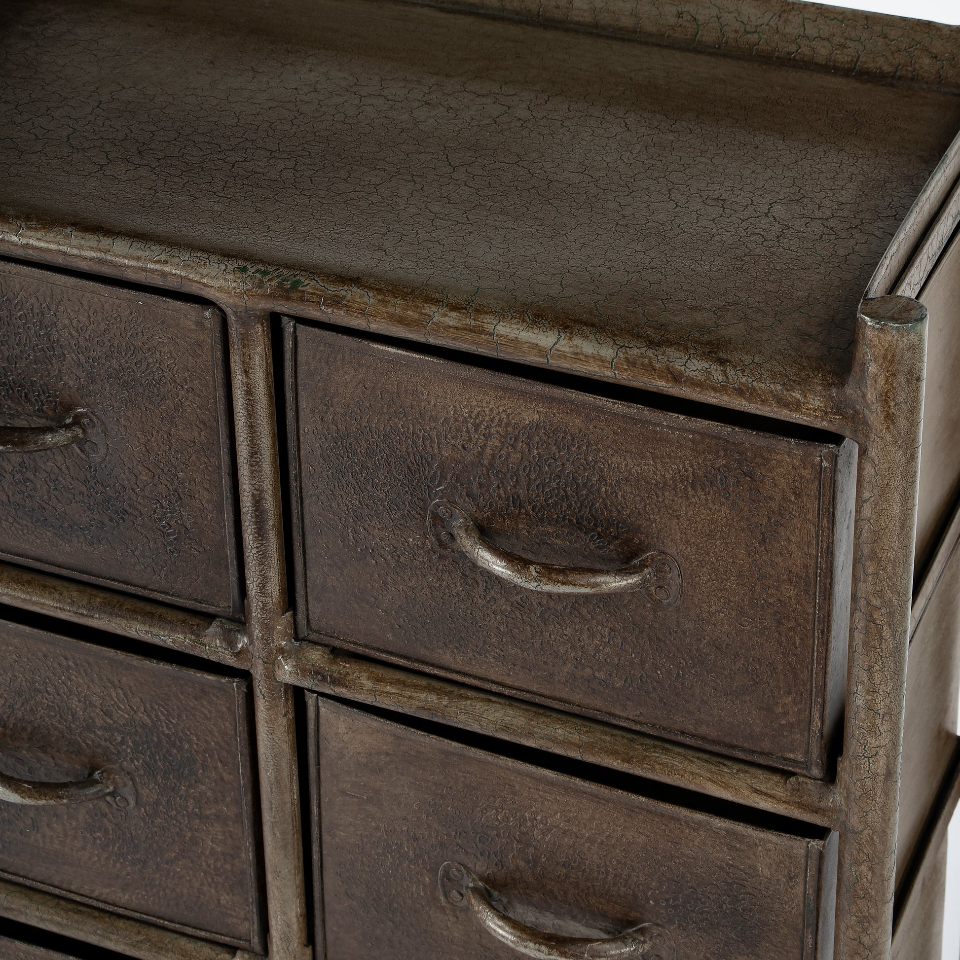Butler Specialty Company Cameron 23 in. W Rectangular Iron Industrial Chic 6 Drawer Accent Chest, Bronze