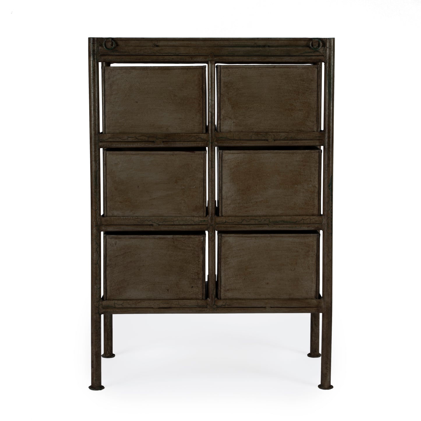 Butler Specialty Company Cameron 23 in. W Rectangular Iron Industrial Chic 6 Drawer Accent Chest, Bronze