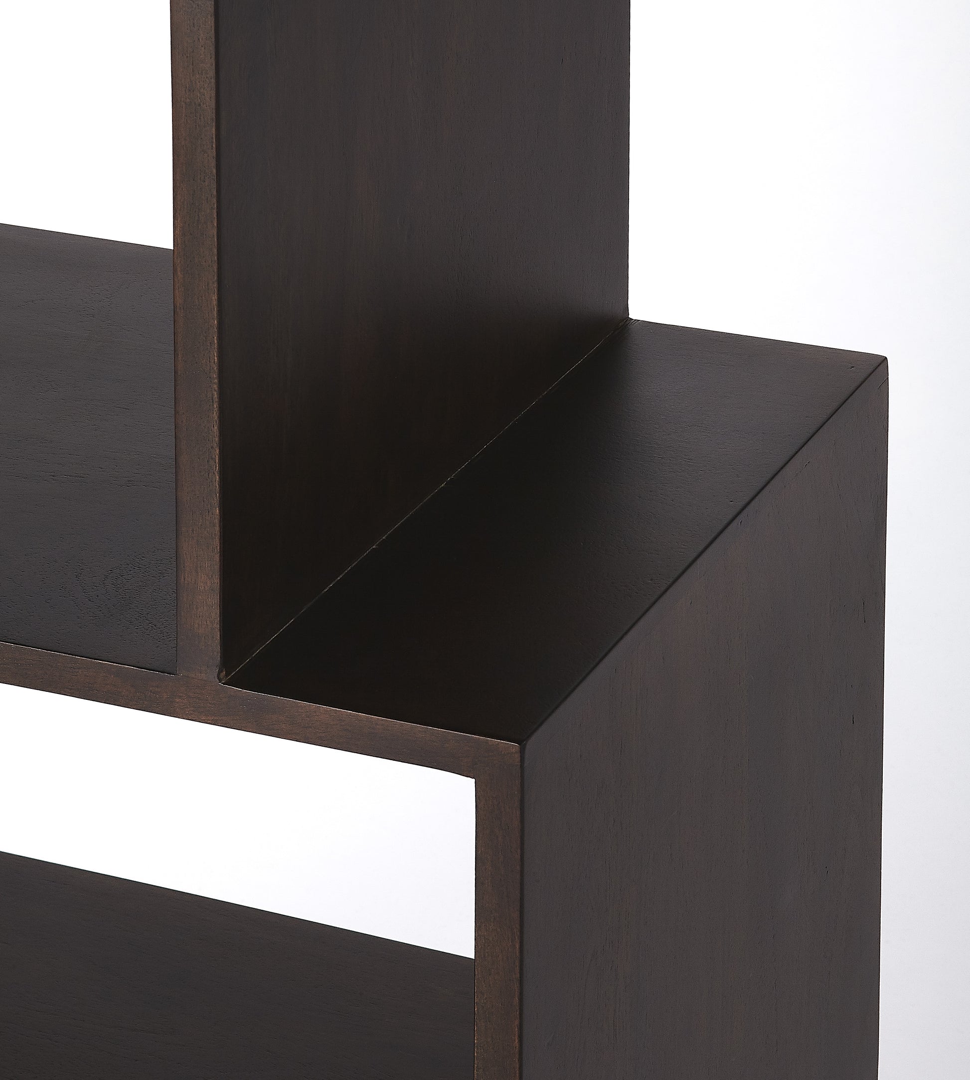 Butler Specialty Company Stockholm 21.5 in. W x 47.5 in. H Abstract Wood 4 Shelf Modern Etagere Bookshelf, Dark Brown
