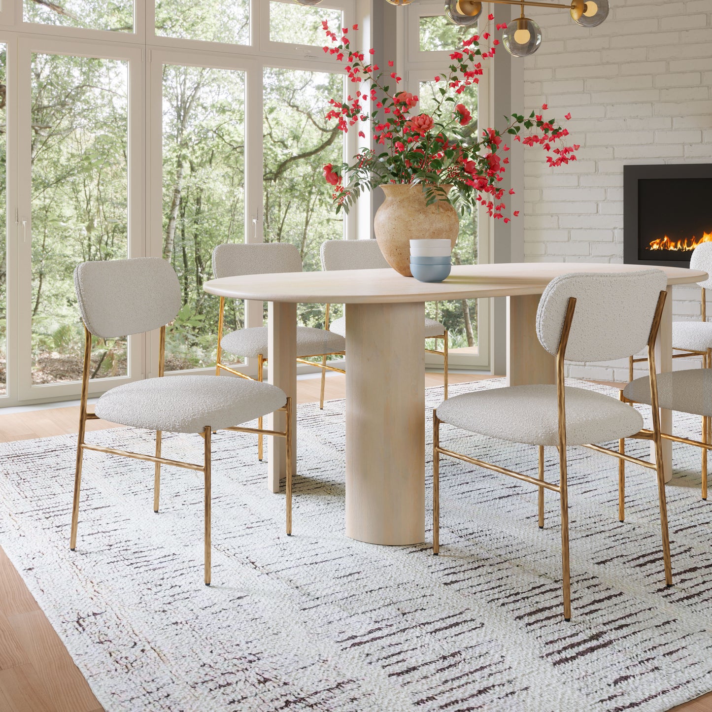 Sydhavnen Dining Chair Cream & Gold - 8