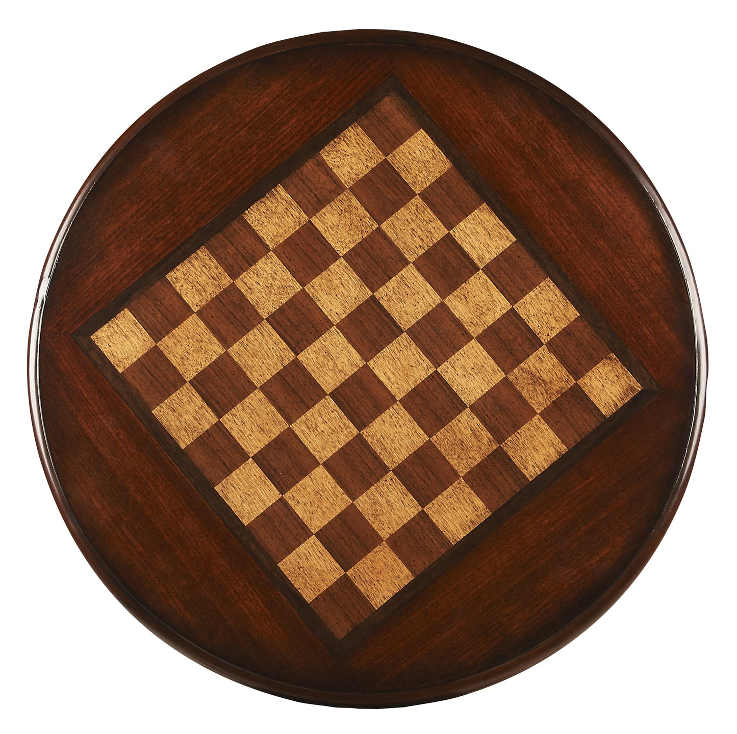Butler Specialty Company Colbert 22 in. W Round  Wood Pedestal Game/Accent Table, Dark Brown