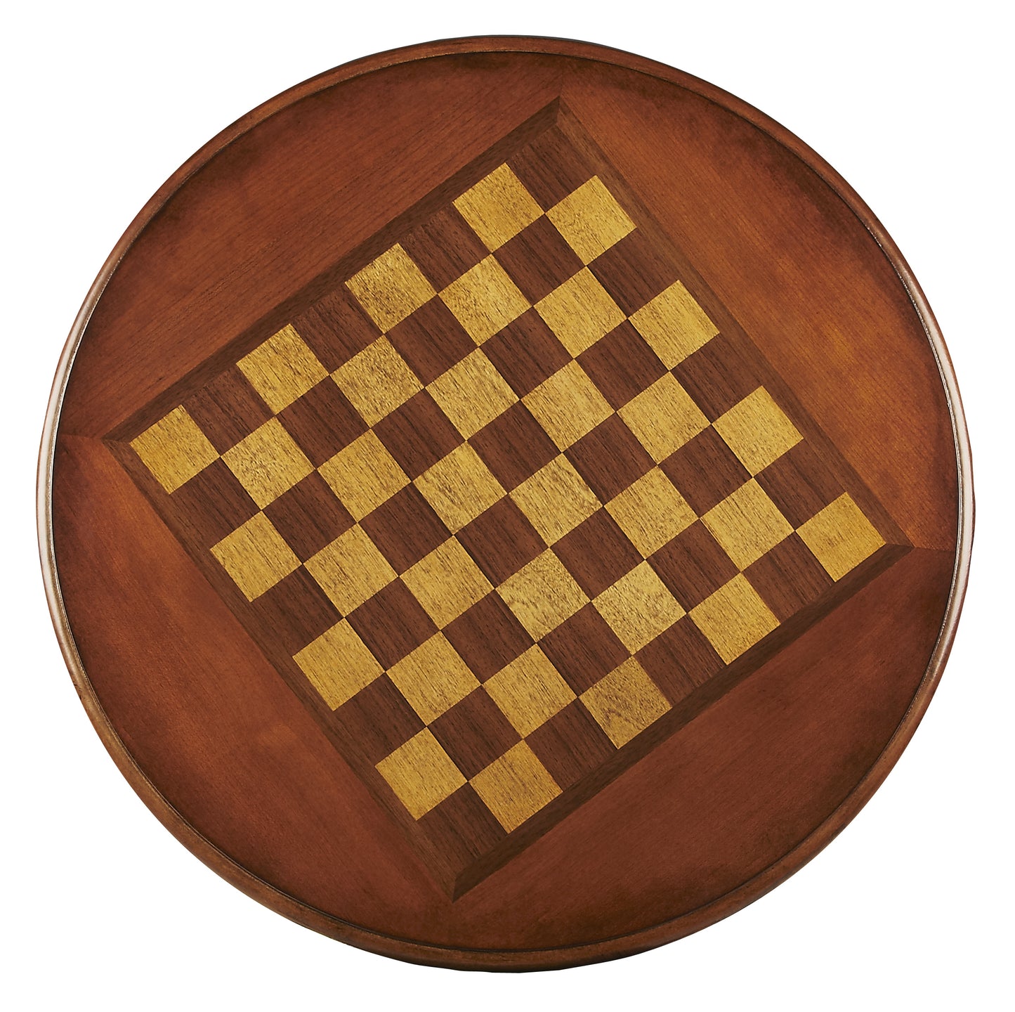 Butler Specialty Company Colbert 22 in. W Round  Wood Pedestal Game/Accent Table, Medium Brown