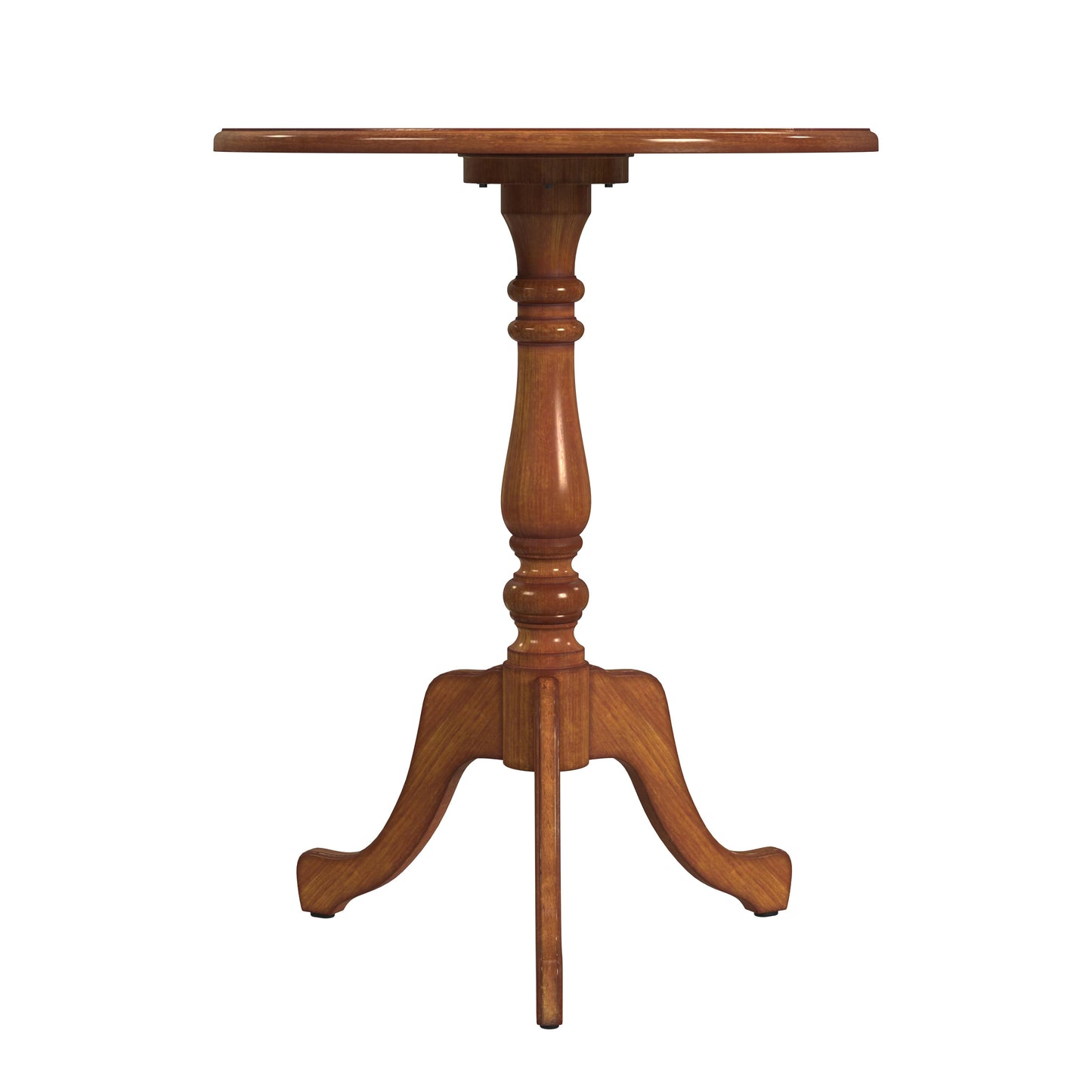 Butler Specialty Company Colbert 22 in. W Round  Wood Pedestal Game/Accent Table, Medium Brown