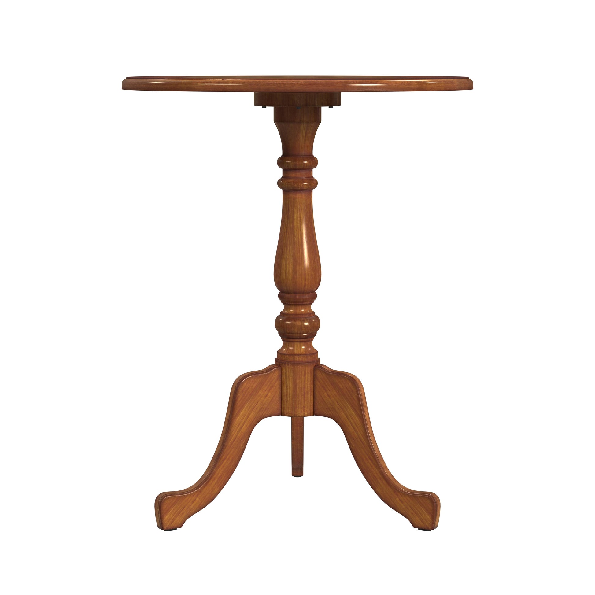 Butler Specialty Company Colbert 22 in. W Round  Wood Pedestal Game/Accent Table, Medium Brown