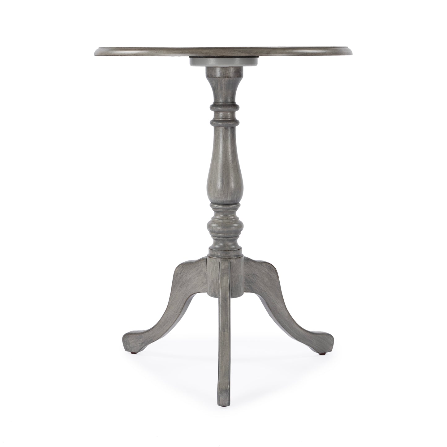 Butler Specialty Company Colbert 22 in. W Round  Wood Pedestal Game/Accent Table, Gray
