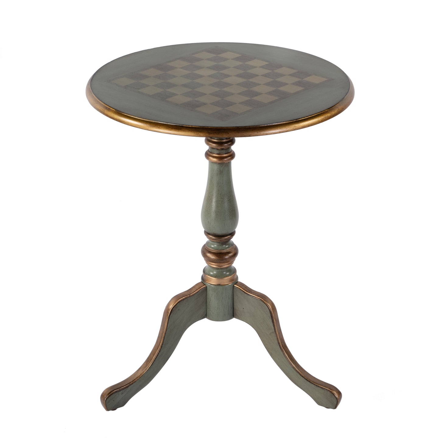 Butler Specialty Company Colbert 22 in. W Round  Wood Pedestal Game/Accent Table, Green