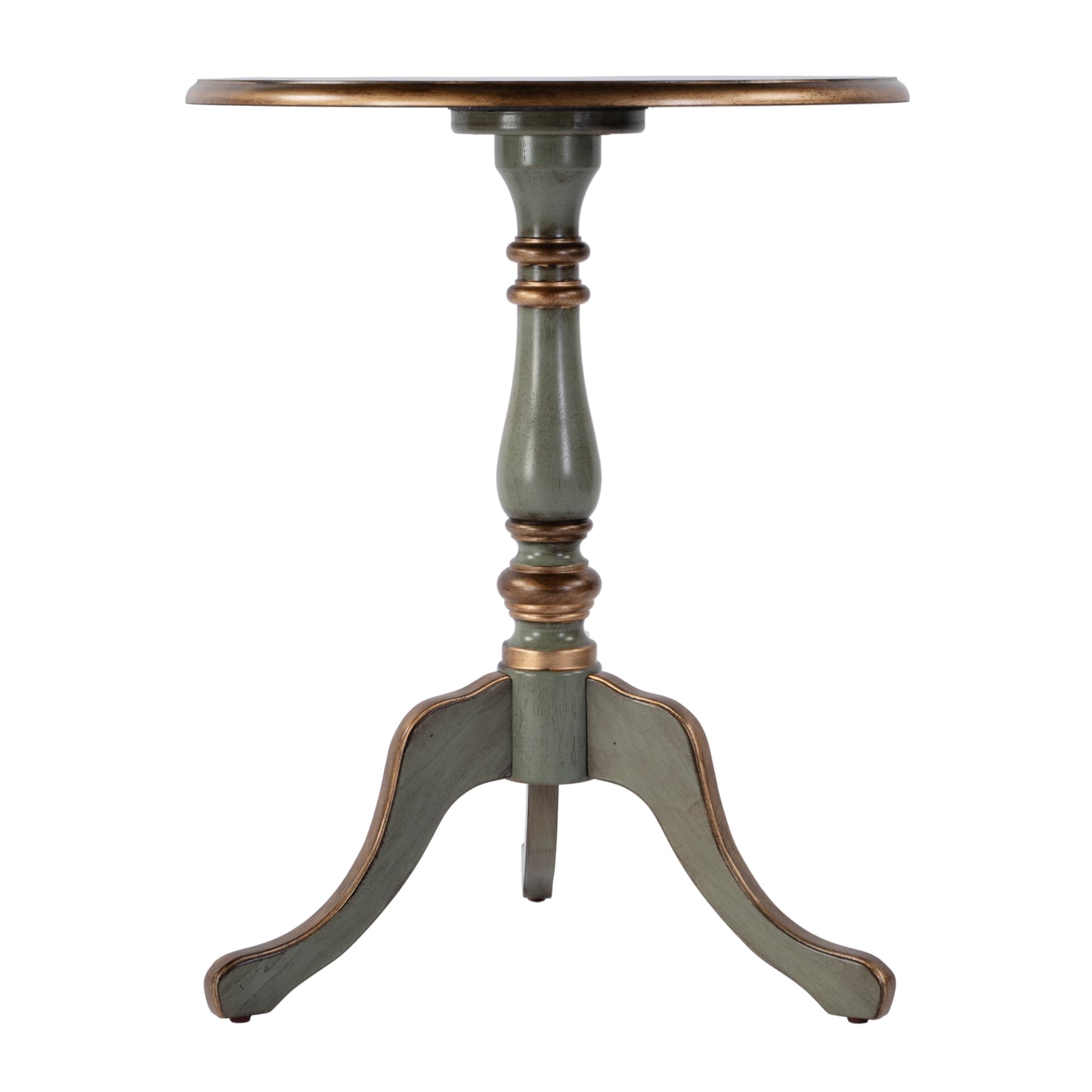 Butler Specialty Company Colbert 22 in. W Round  Wood Pedestal Game/Accent Table, Green