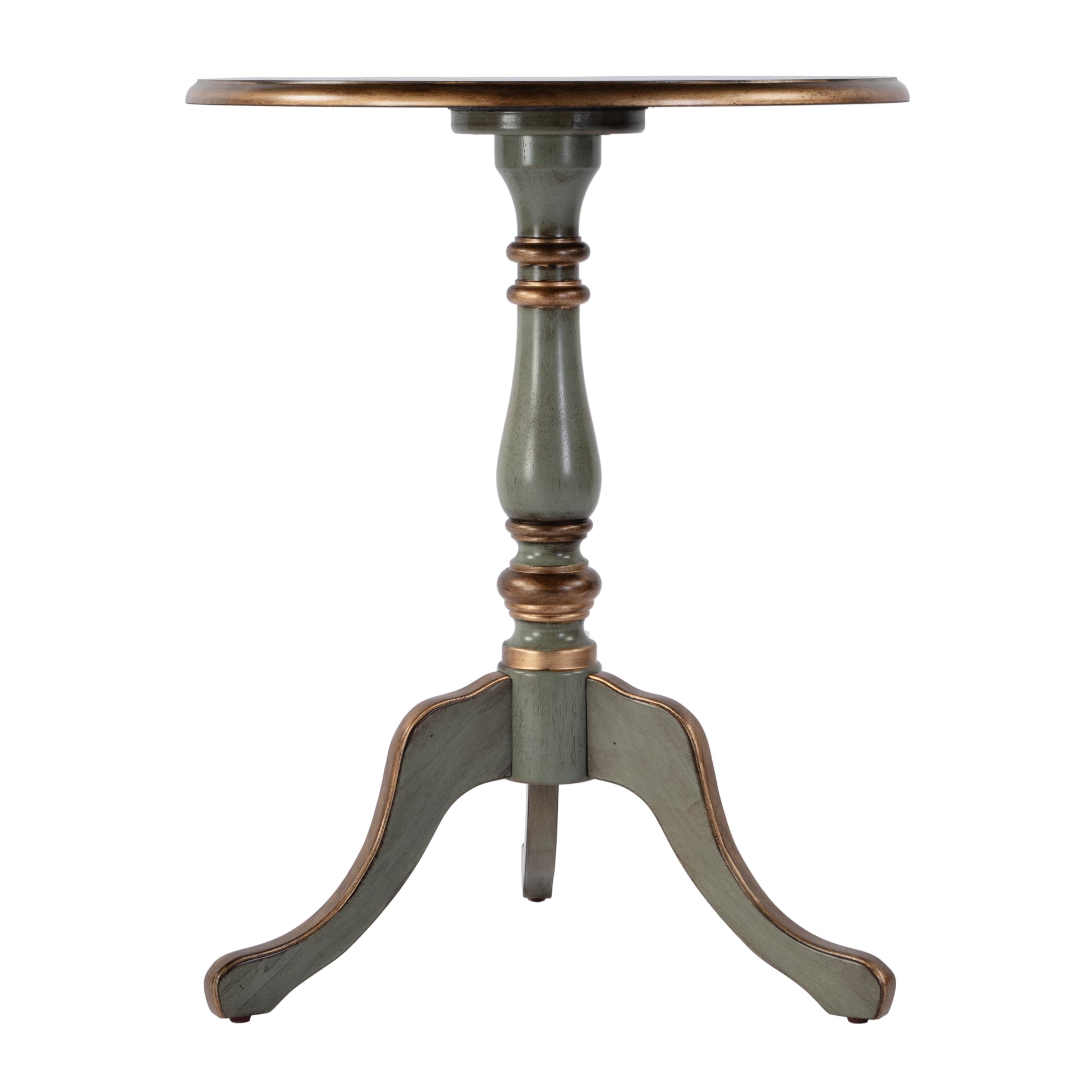 Butler Specialty Company Colbert 22 in. W Round  Wood Pedestal Game/Accent Table, Green
