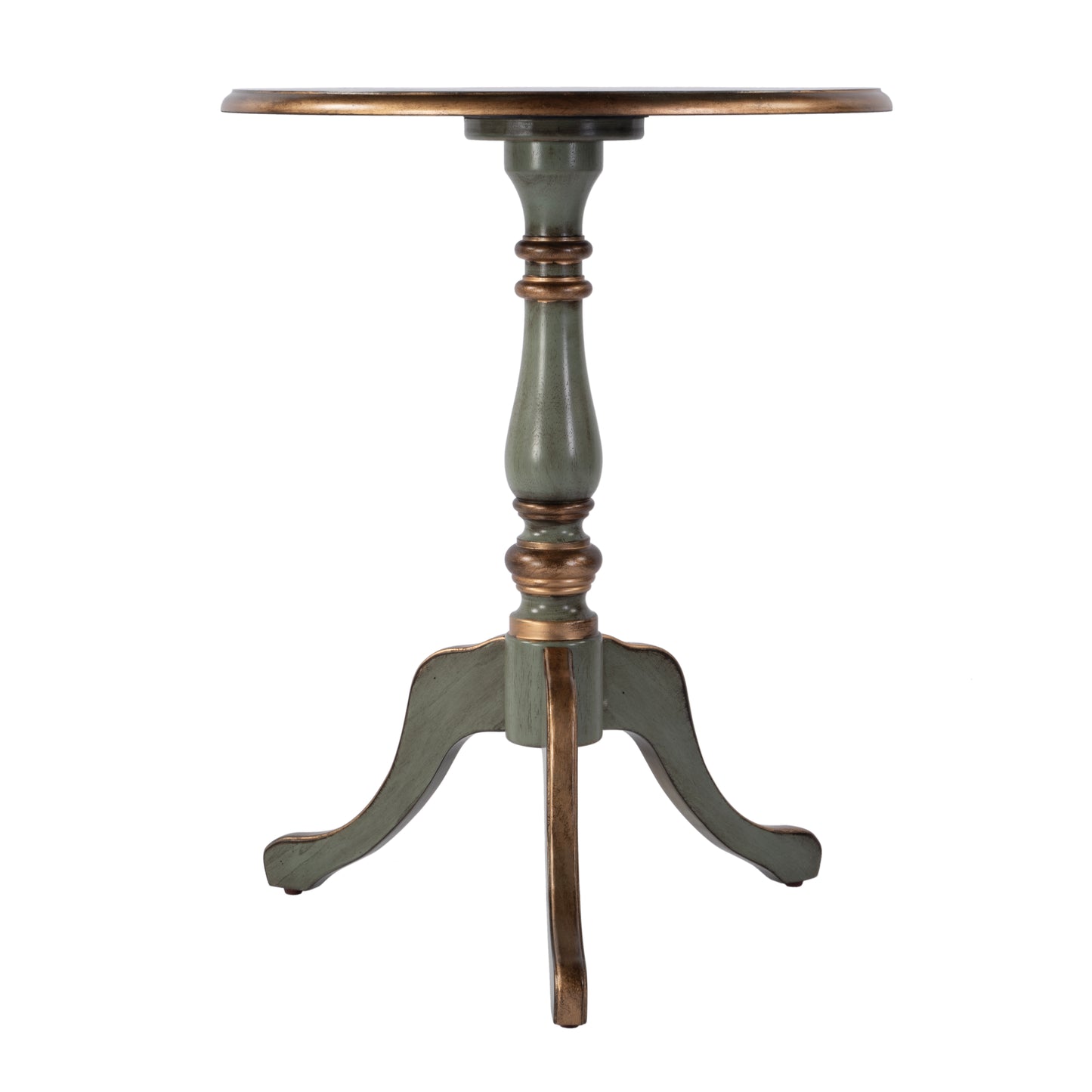 Butler Specialty Company Colbert 22 in. W Round  Wood Pedestal Game/Accent Table, Green