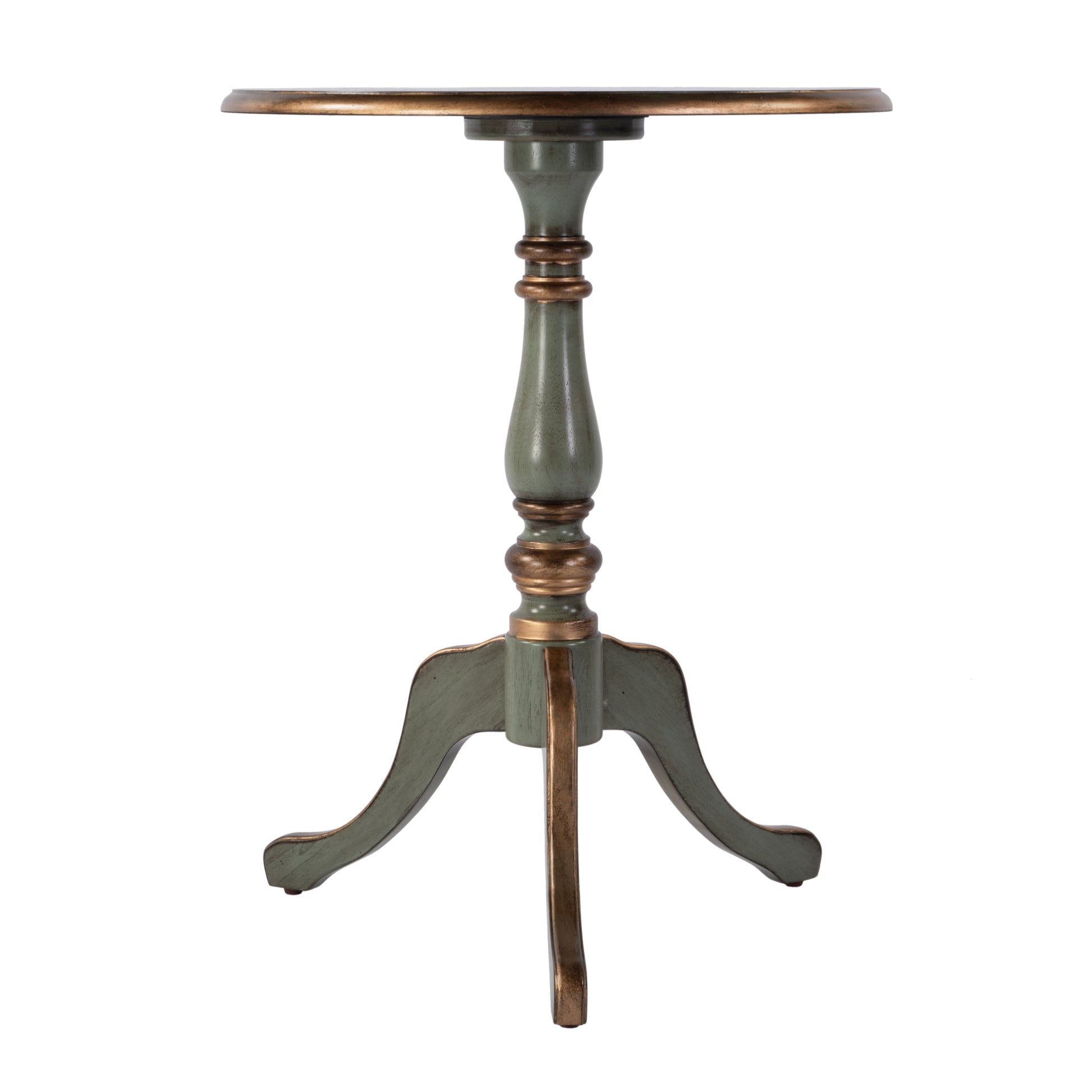 Butler Specialty Company Colbert 22 in. W Round  Wood Pedestal Game/Accent Table, Green