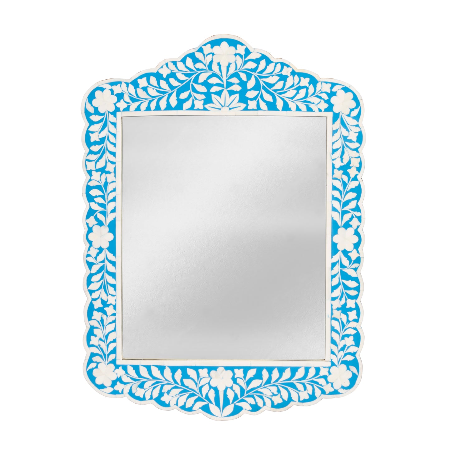 Butler Specialty Company Vivienne 20 in. W x 28 in. H Bone Inlay Vertical Accent Wall Mirror, Sky Blue