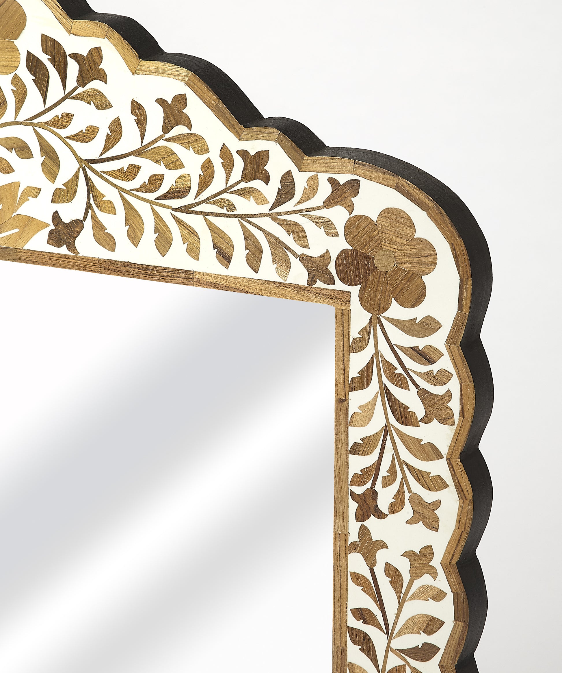 Butler Specialty Company Vivienne 20 in. W x 28 in. H Bone Inlay Vertical Accent Wall Mirror, Light Brown