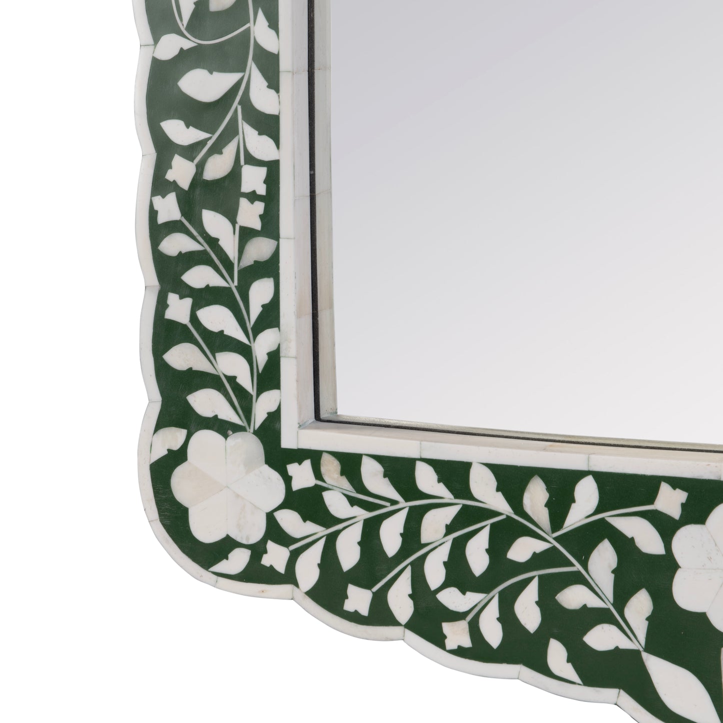 Butler Specialty Company Vivienne 20 in. W x 28 in. H Bone Inlay Vertical Accent Wall Mirror, Green