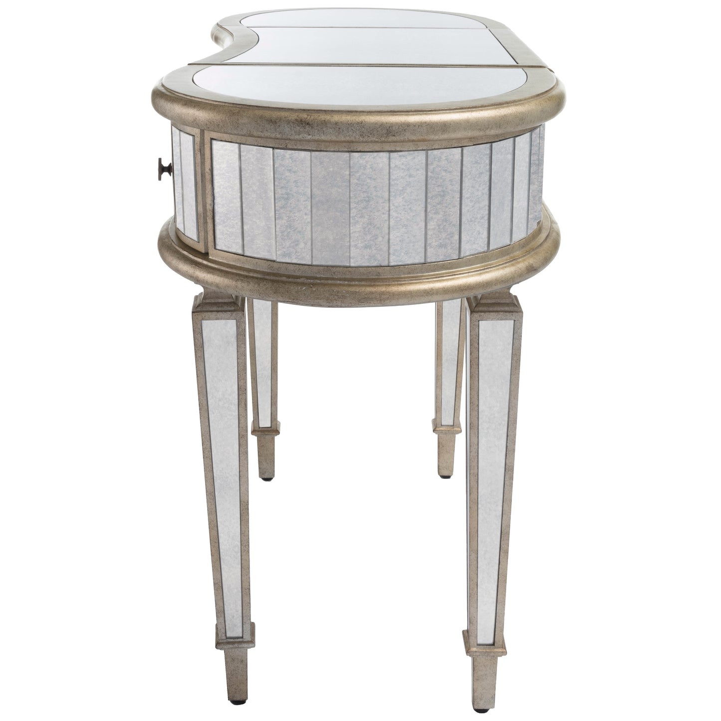 Butler Specialty Company Constance 40 in. W Rectangular Mirrored 2 Drawer Vanity Table, Silver
