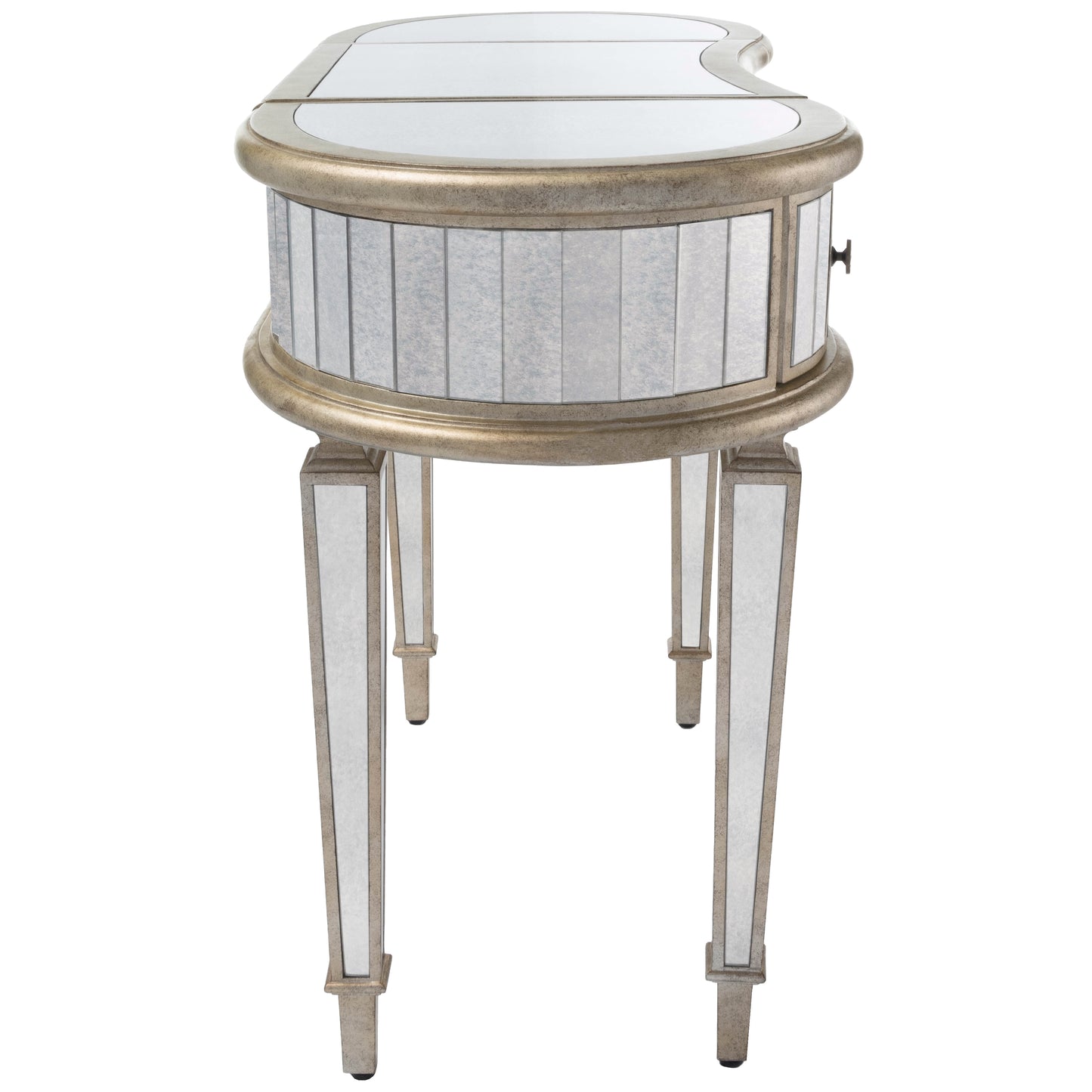 Butler Specialty Company Constance 40 in. W Rectangular Mirrored 2 Drawer Vanity Table, Silver