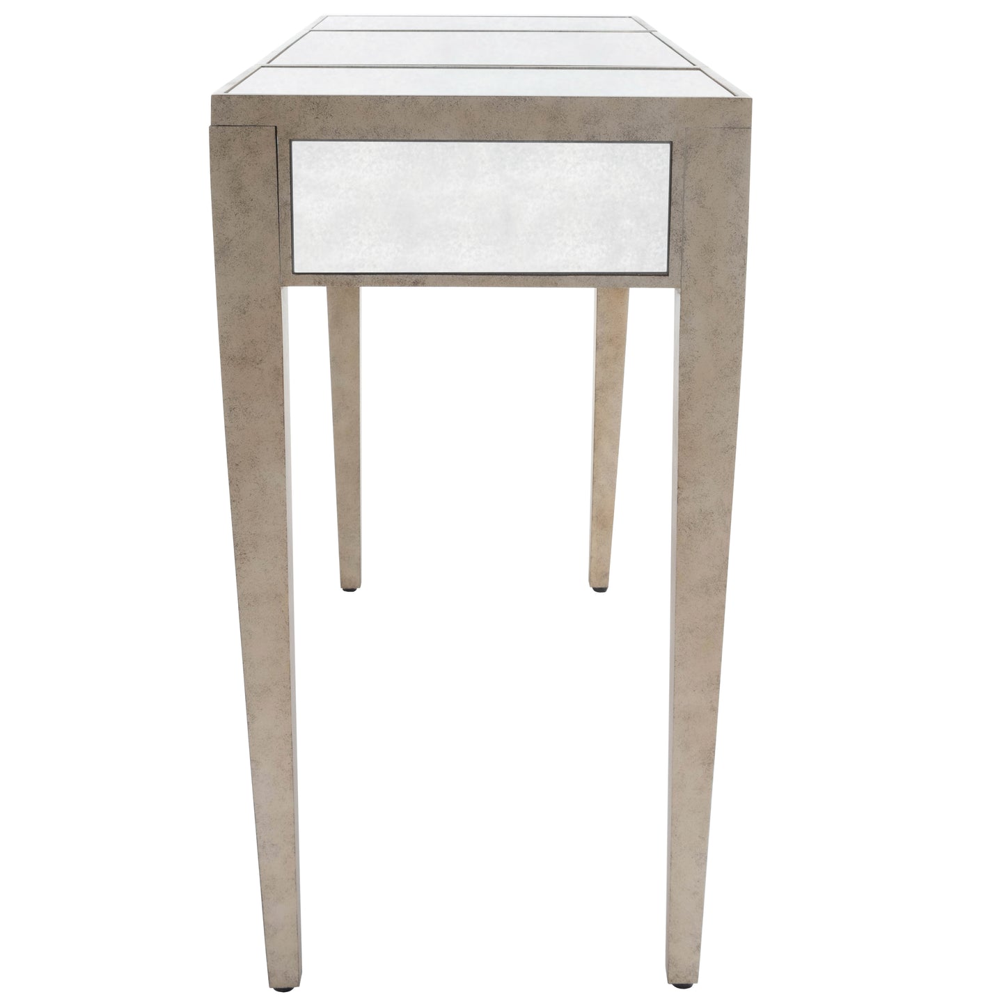 Butler Specialty Company Constance 40 in. W Rectangular Mirrored 2 Drawer Vanity Table, Silver
