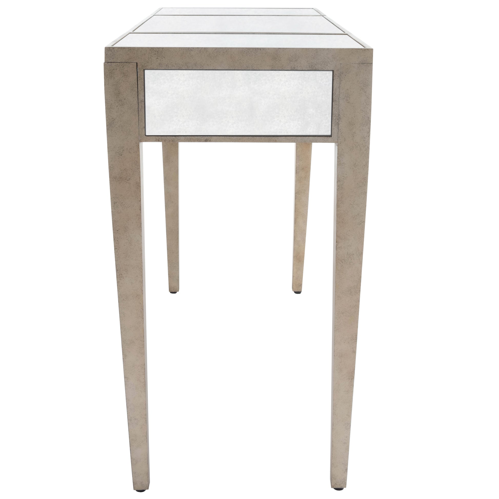 Butler Specialty Company Constance 40 in. W Rectangular Mirrored 2 Drawer Vanity Table, Silver