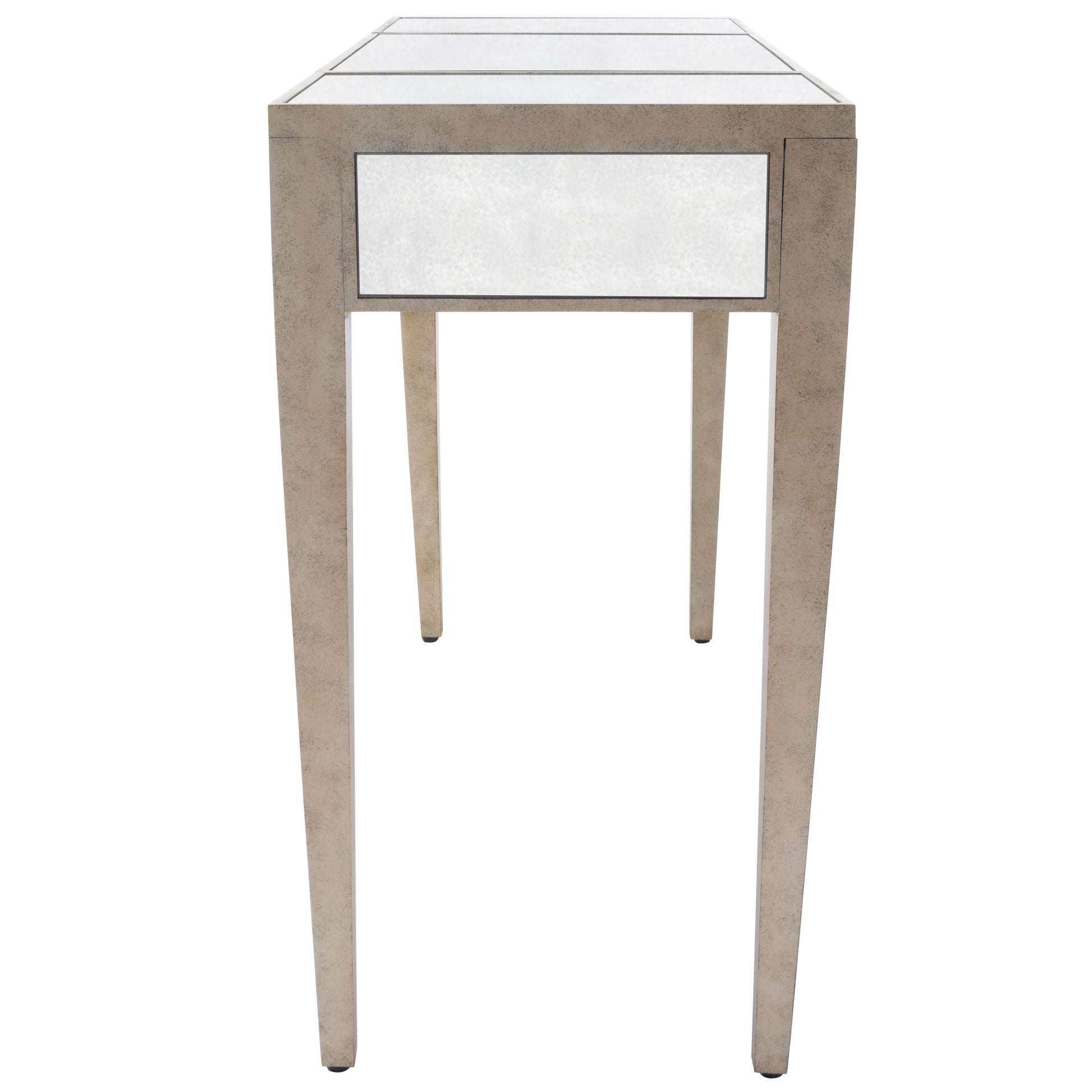 Butler Specialty Company Constance 40 in. W Rectangular Mirrored 2 Drawer Vanity Table, Silver