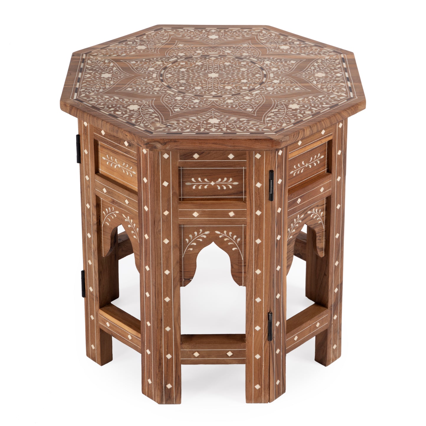 Butler Specialty Company Rashmi Wood & Bone Inlay Side Table, Medium Brown