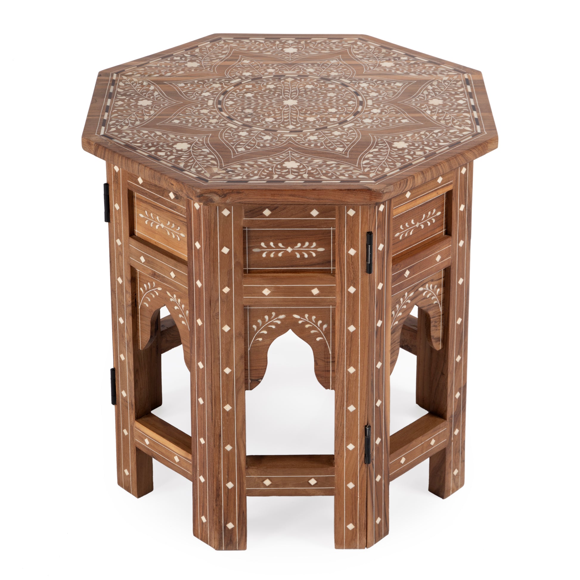 Butler Specialty Company Rashmi Wood & Bone Inlay Side Table, Medium Brown