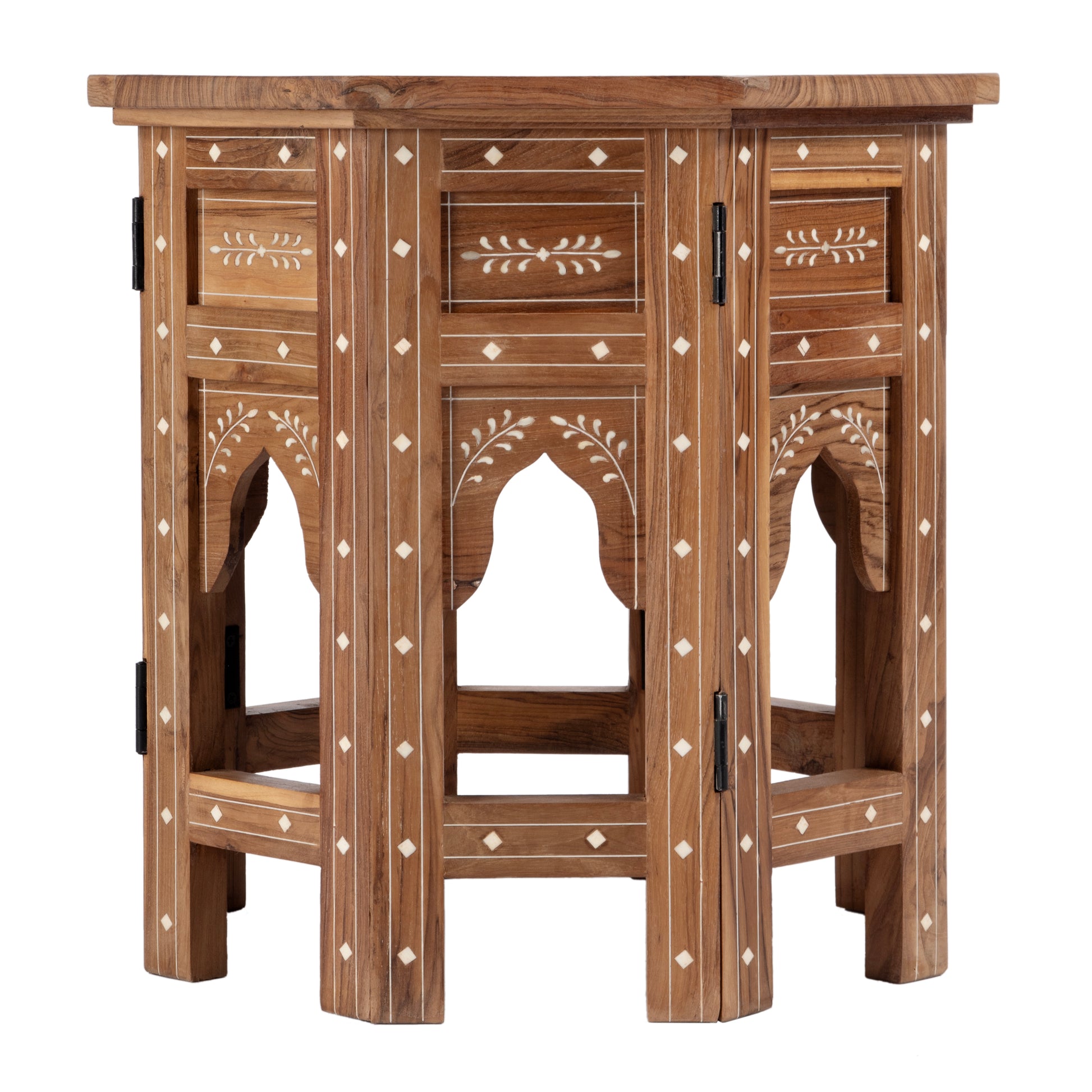 Butler Specialty Company Rashmi Wood & Bone Inlay Side Table, Medium Brown
