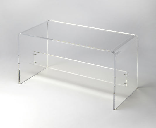 Crystal Clear Acrylic 34"W Bench in Clear 3607335