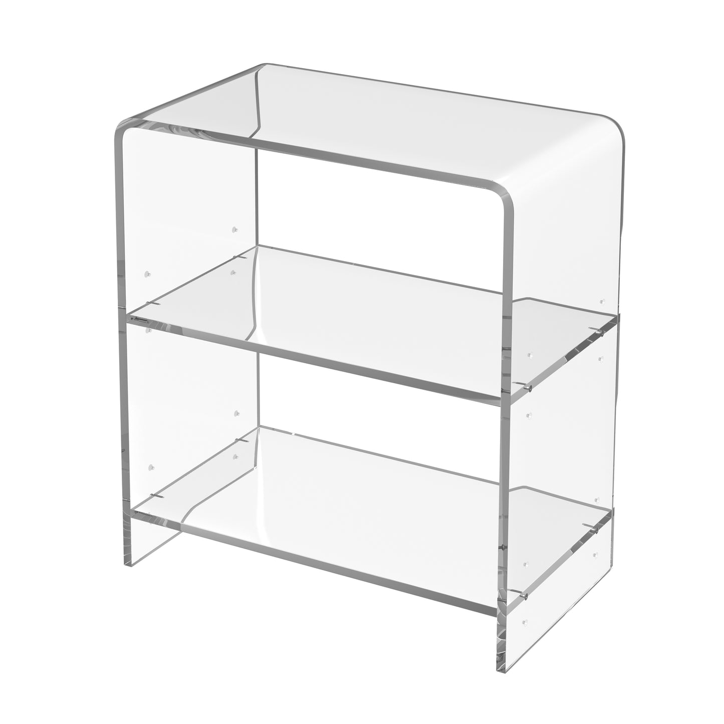 Butler Specialty Company Crystal 22 in. W Rectangular Clear Acrylic 2 Tier Bookcase, Clear
