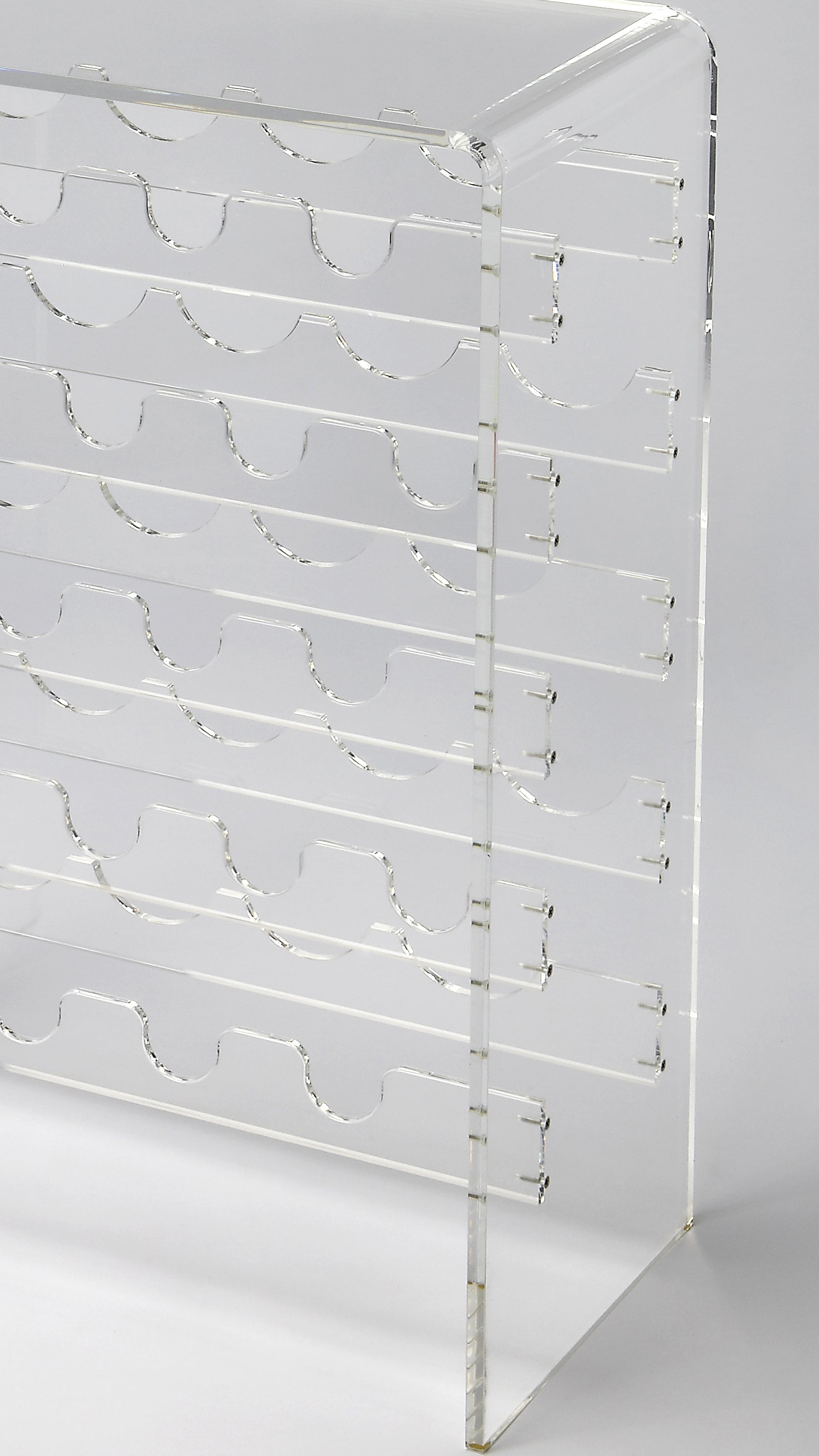Butler Specialty Company Crystal 24 in. W Rectangular Clear Acrylic 5 Tier 20 Bottle Wine Rack, Clear