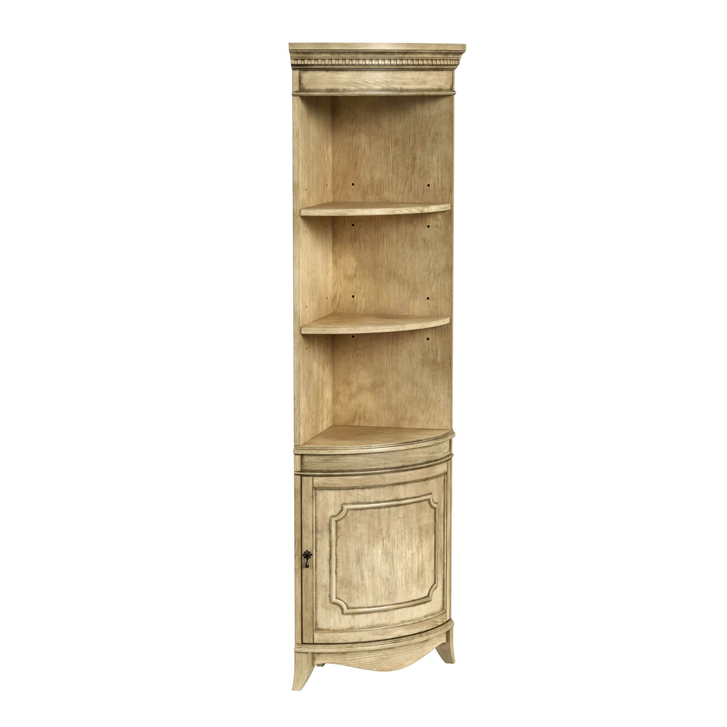 Dowling 1 Door Corner Cabinet in Beige 3621424