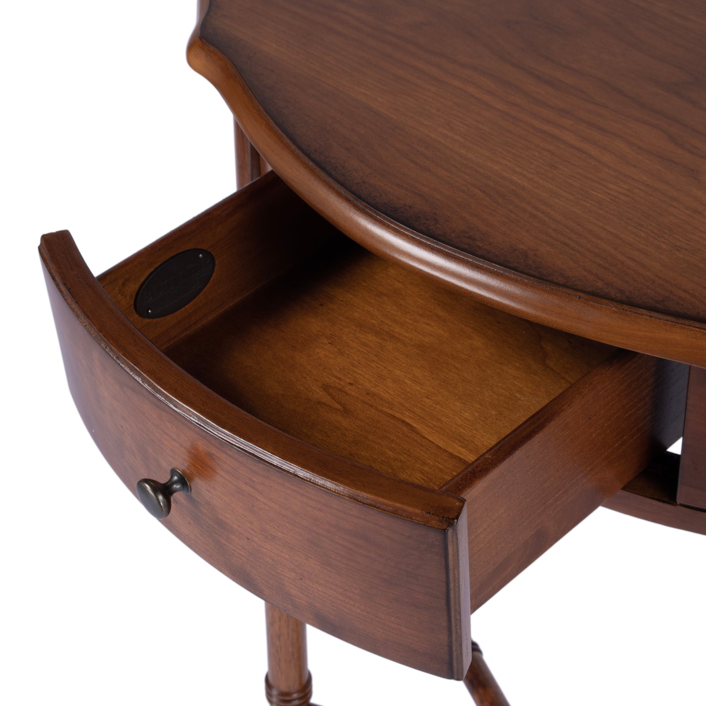 Butler Specialty Company Skilling 31 in. W Specialty Demilune Shape Wood 1 Drawer Console Table, Brown
