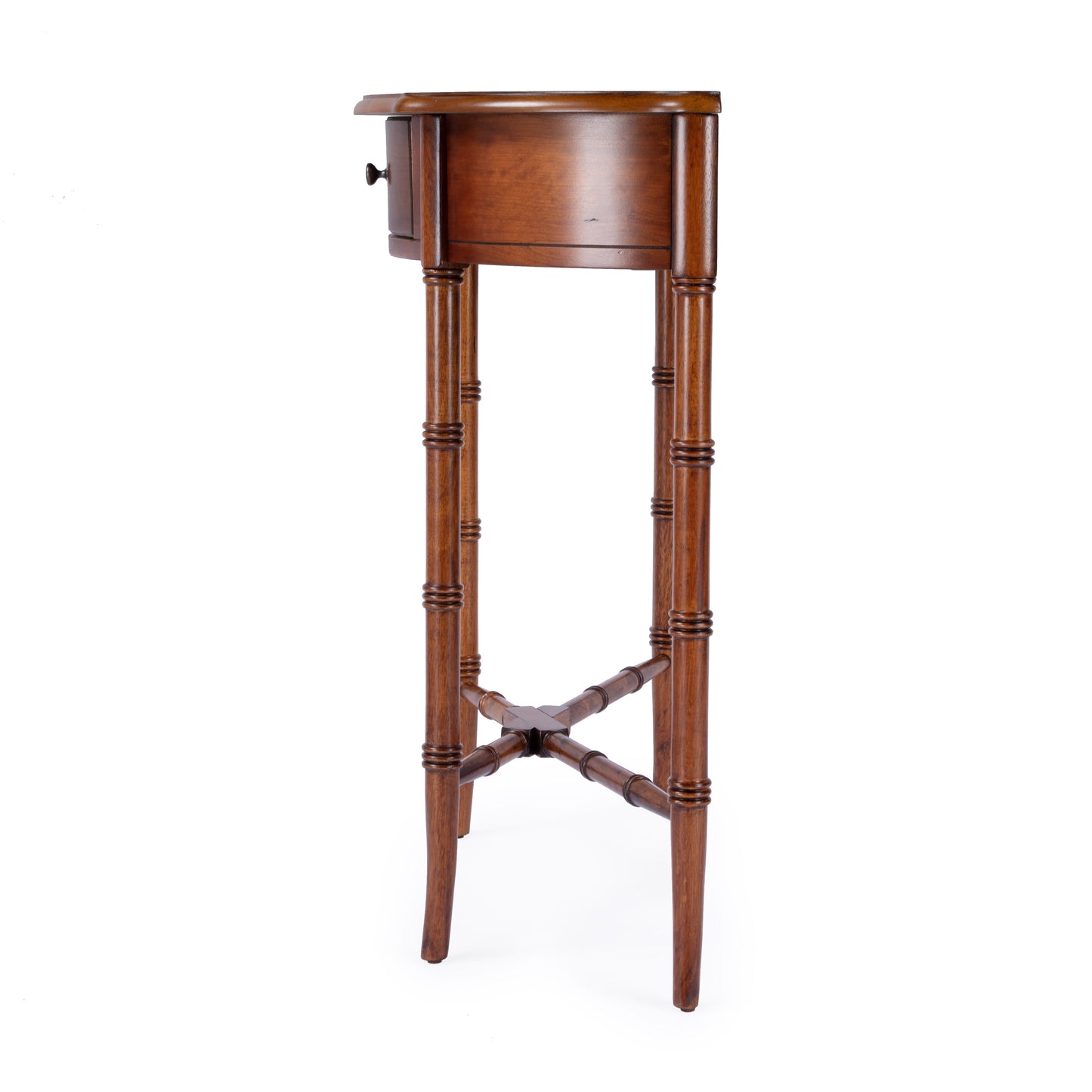 Butler Specialty Company Skilling 31 in. W Specialty Demilune Shape Wood 1 Drawer Console Table, Brown